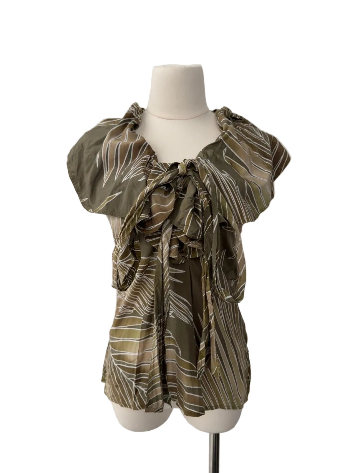 GUCCI BY ALESSANDRA FACCHINETTI S/S 2005 SILK RUFFLE TOP