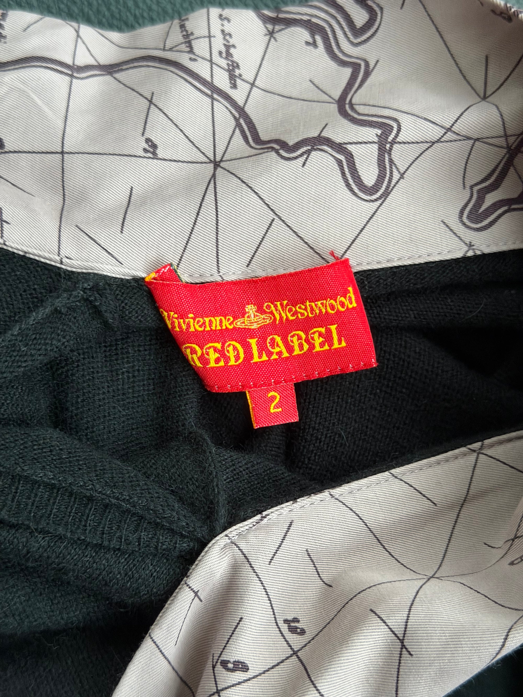 VIVIENNE WESTWOOD 00s ASYMMETRICAL TIE SWEATER