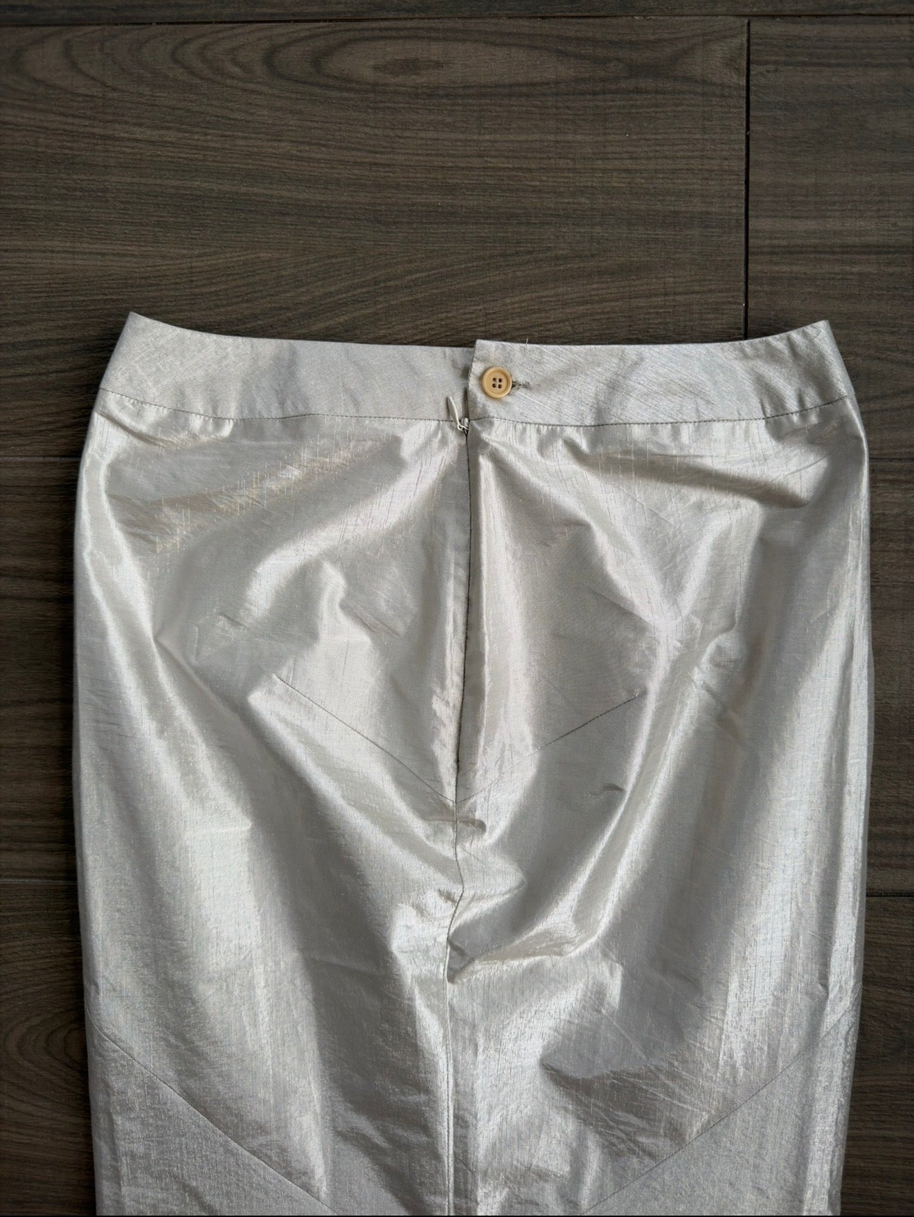 ALEXANDER MCQUEEN S/S 2000 METALLIC MAXI SKIRT