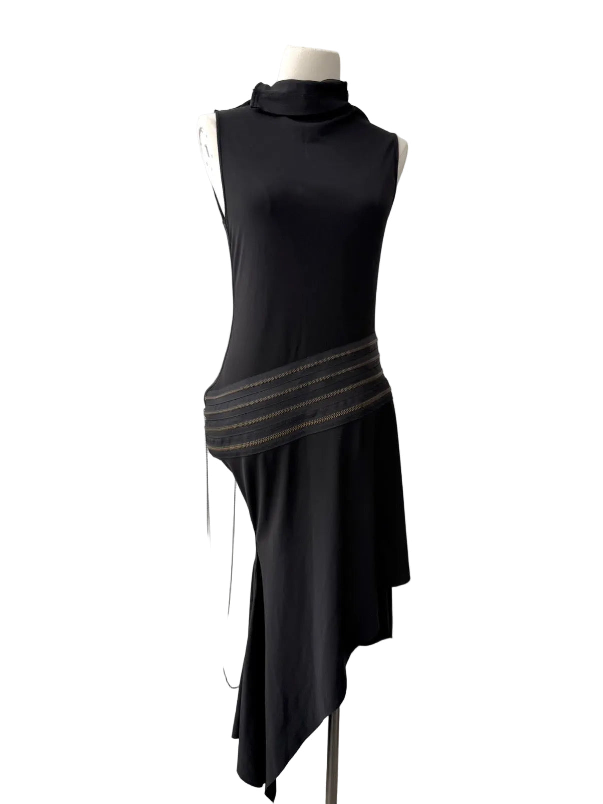 JEAN PAUL GAULTIER S/S 1995 ZIPPER ASYMMETRICAL DRESS