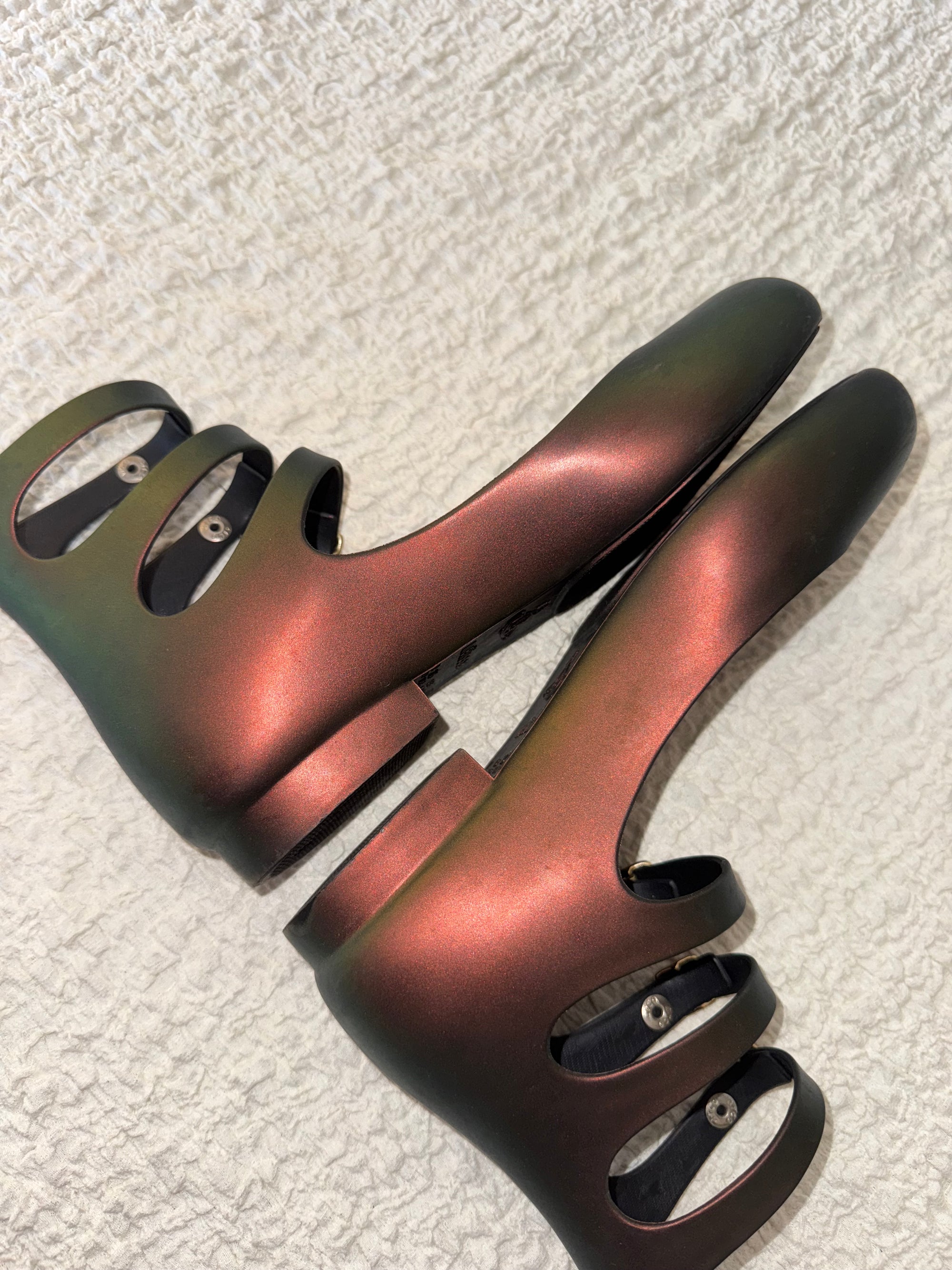 VIVIENNE WESTWOOD X MELISSA 00s IRIDESCENT BALLET FLATS