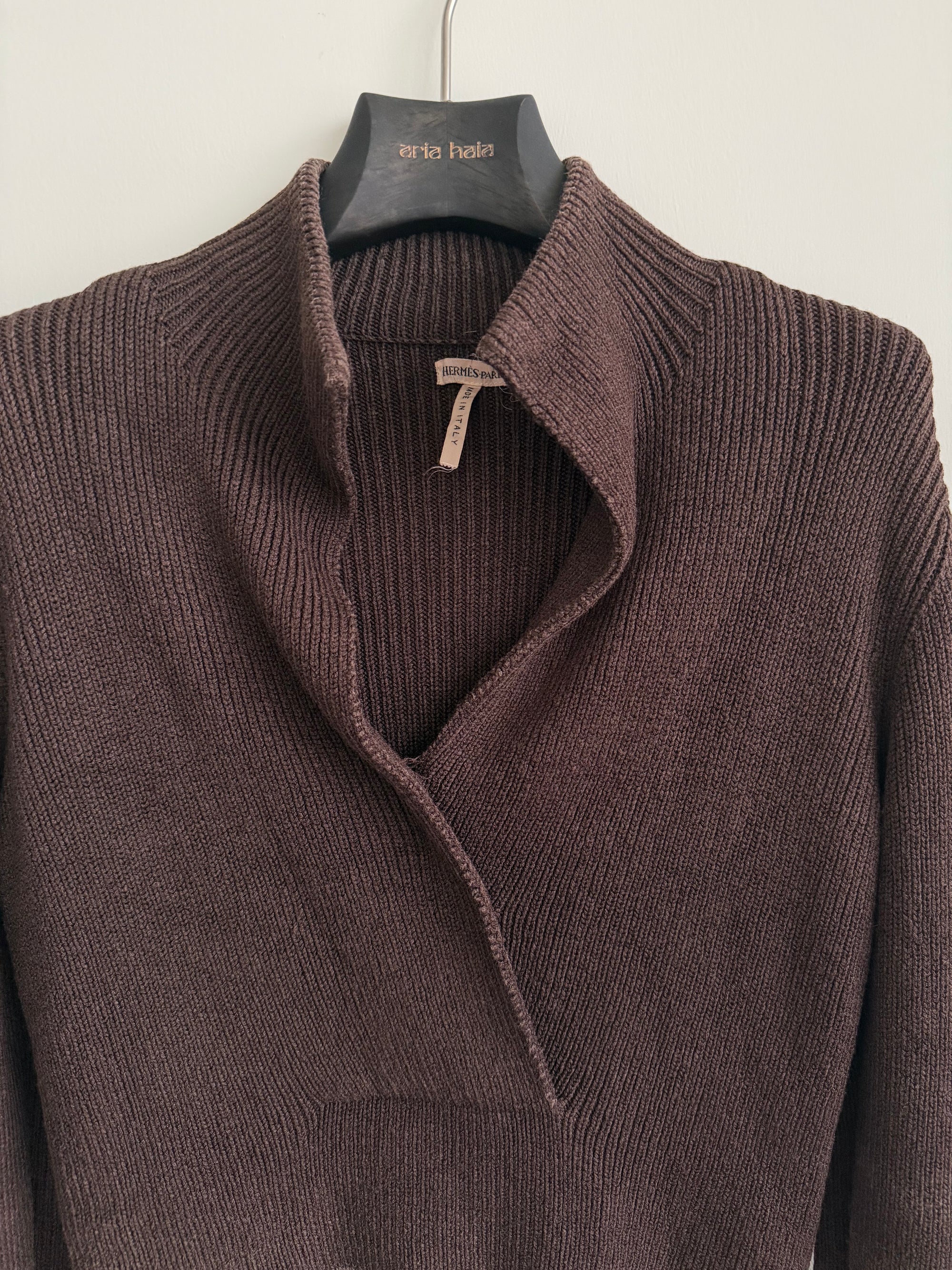 HERMES BY MARGIELA S/S 2003 DEEP-V SWEATER