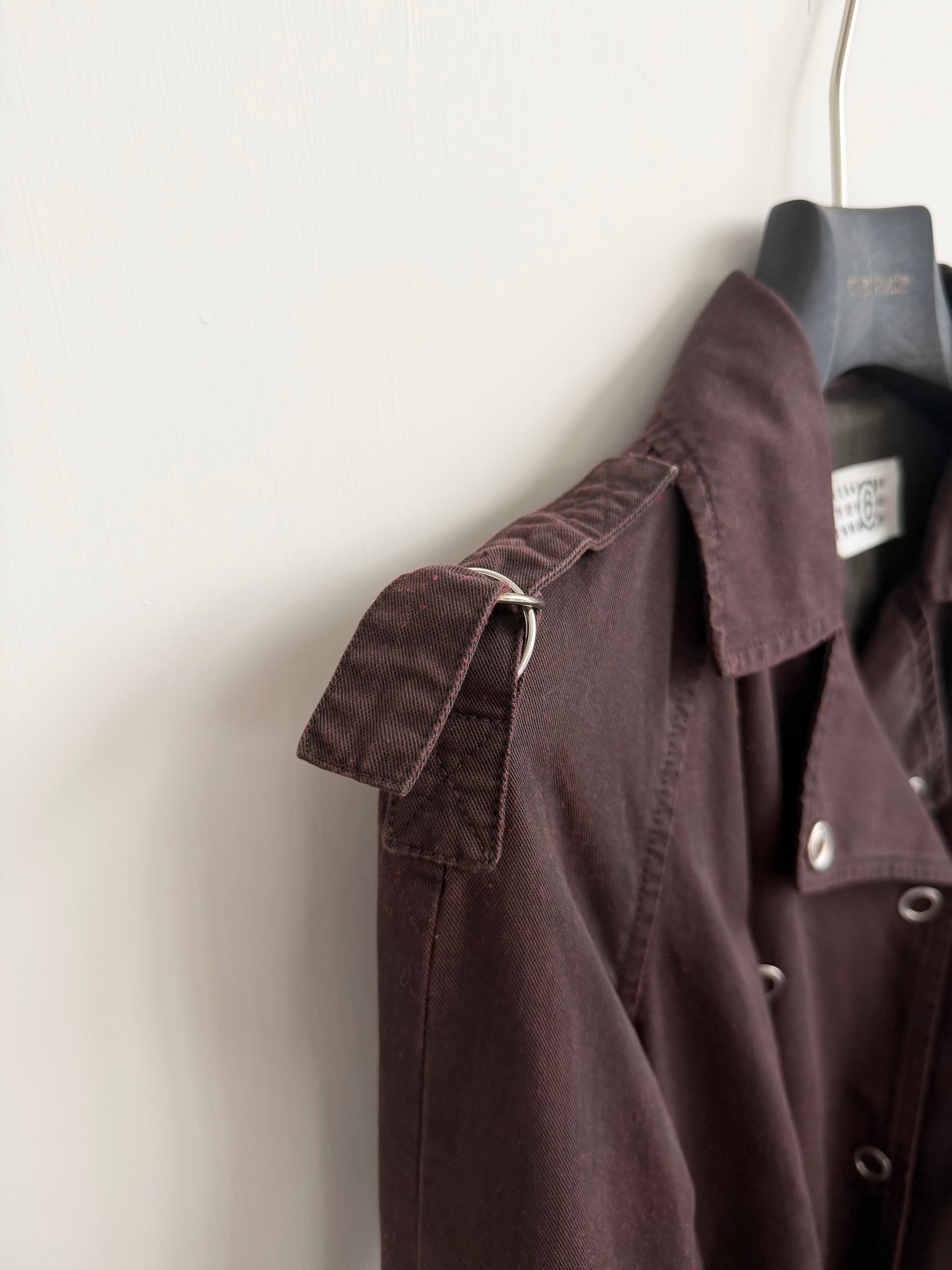 MM6 00s BURGUNDY TRENCH COAT