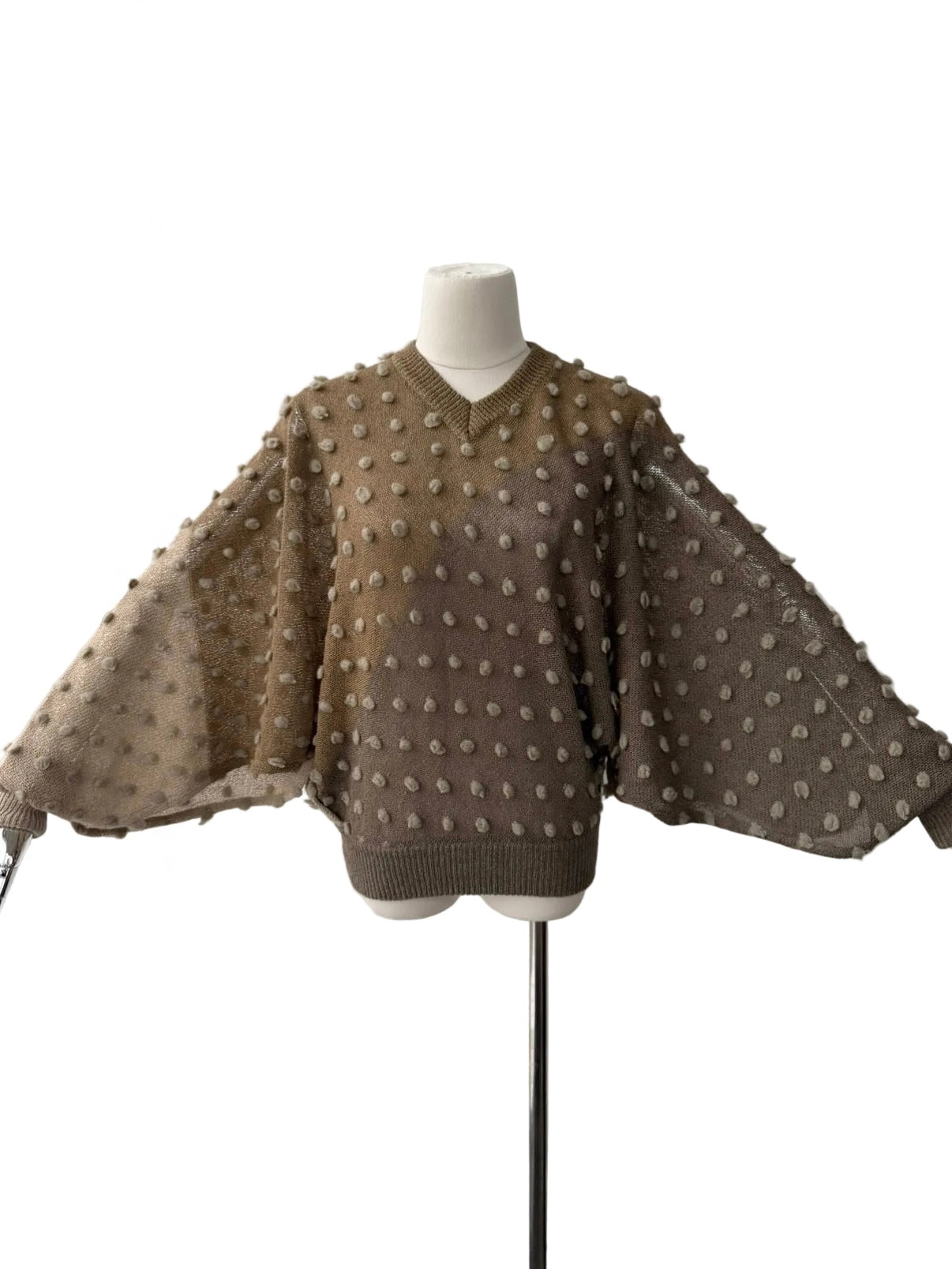 ISSEY MIYAKE 70s BATWING BOBBLES SWEATER
