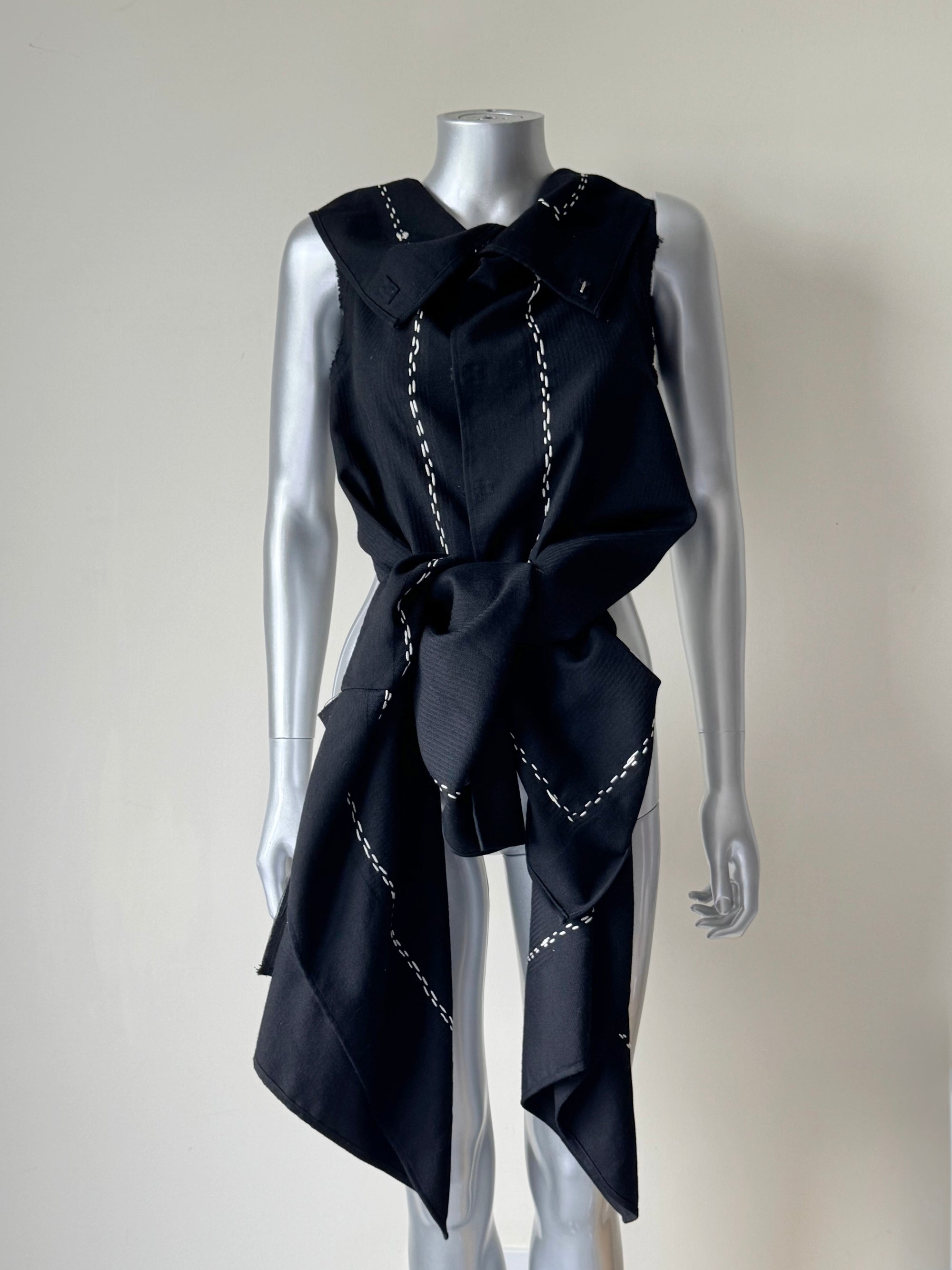 COMME DES GARCONS FALL 2003 DRAPED STITCH TOP