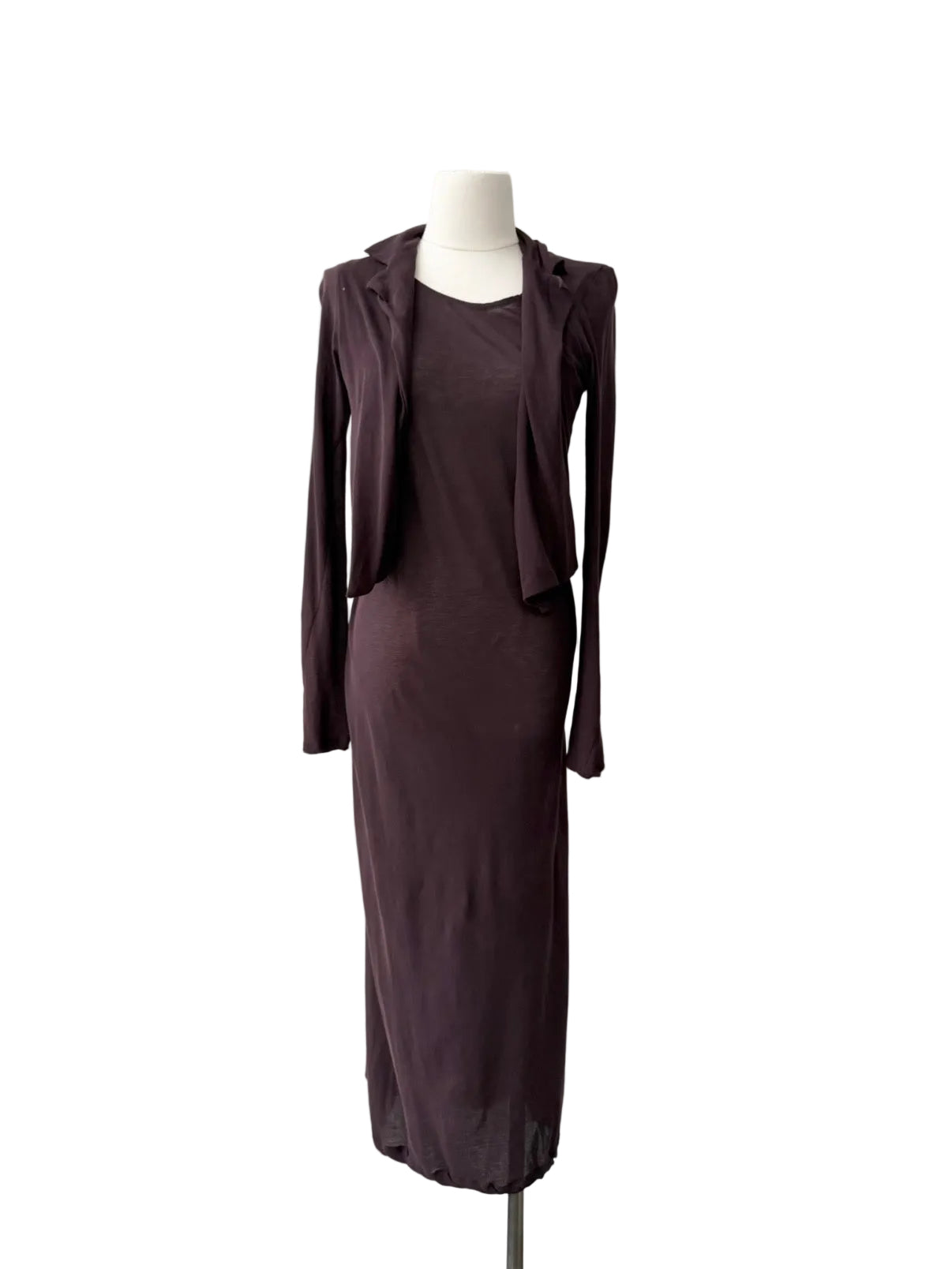 YOHJI YAMAMOTO S/S 1996 BURGUNDY DRESS