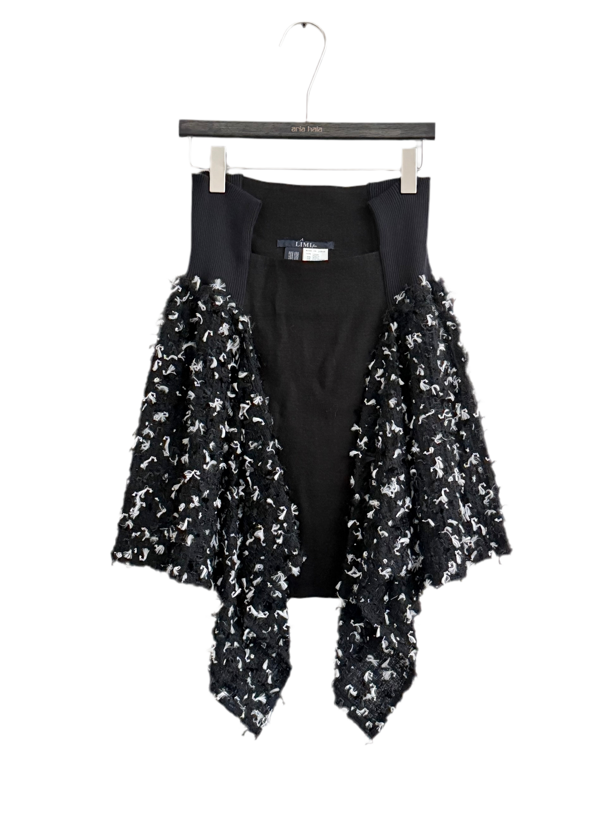LIMI FEU DRAPE FRINGE SKIRT