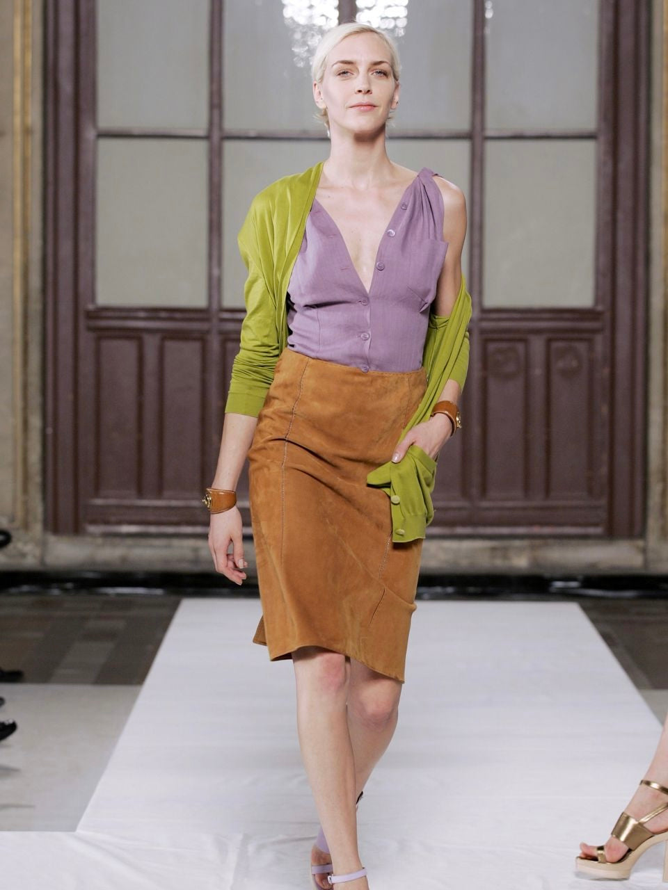 HERMES BY JEAN PAUL GAULTIER S/S 2006 SUEDE LAMBSKIN PANTS