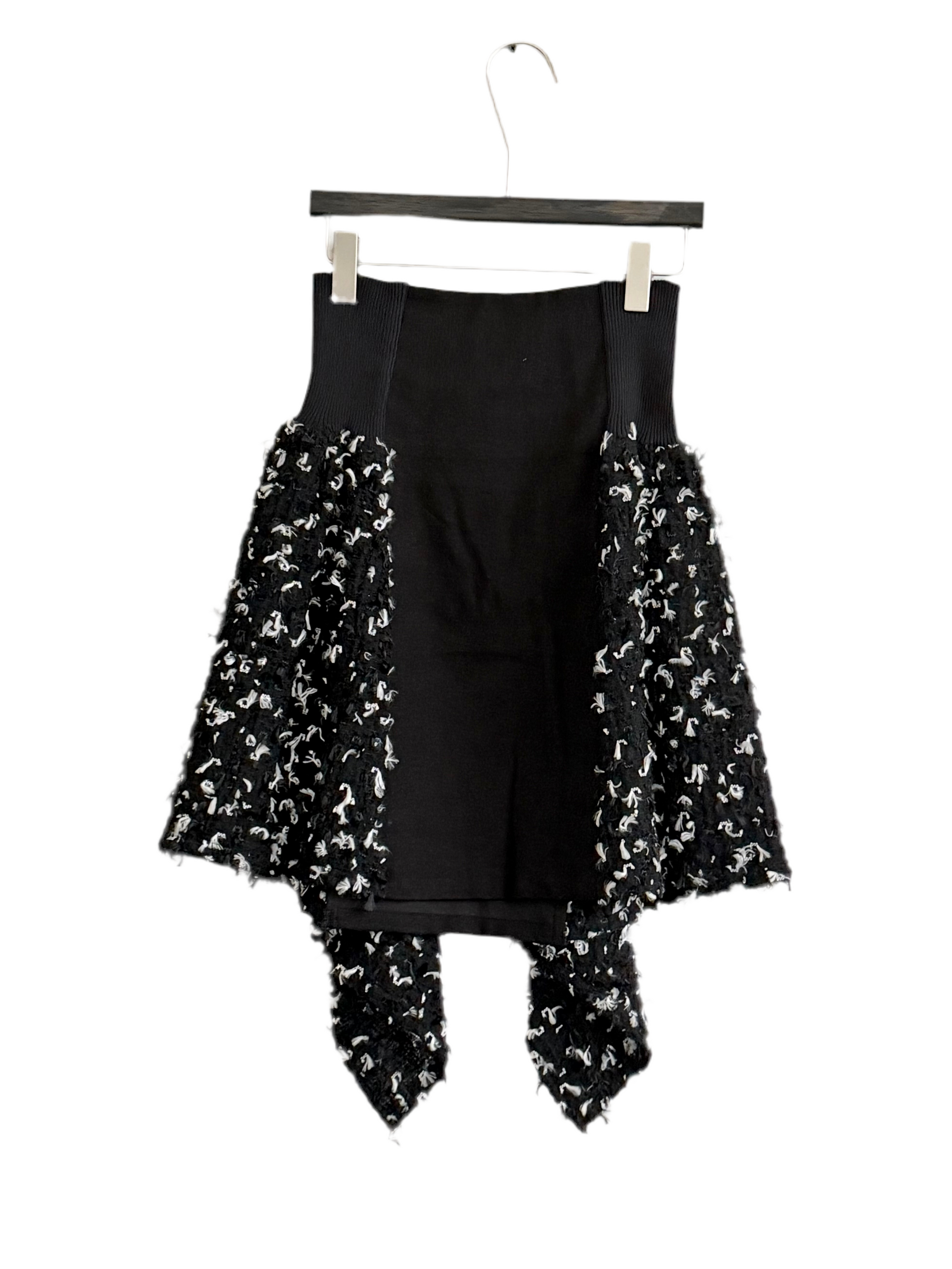 LIMI FEU DRAPE FRINGE SKIRT