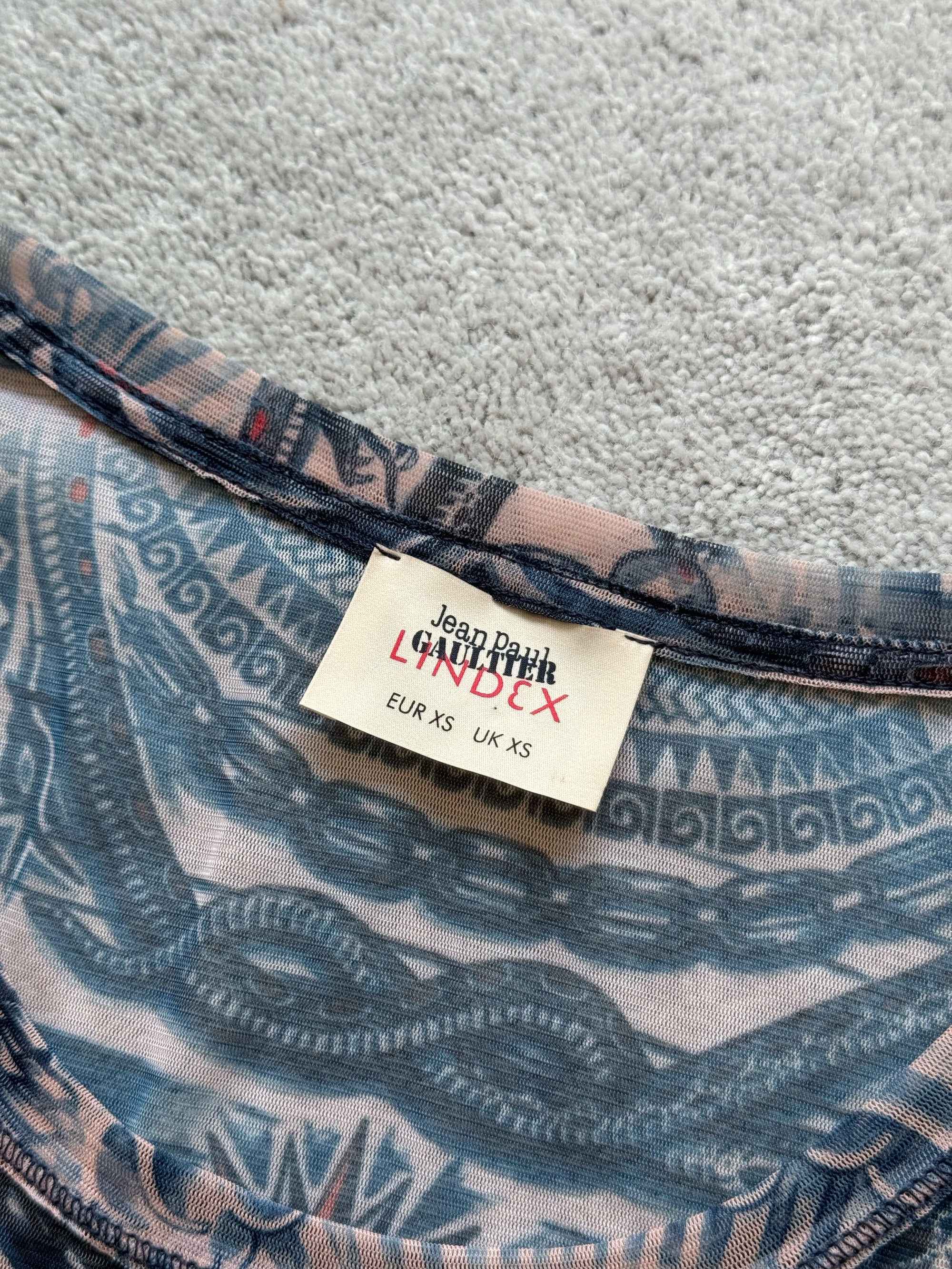 JEAN PAUL GAULTIER x LINDEX F/W 2014 TATTOO MESH TOP