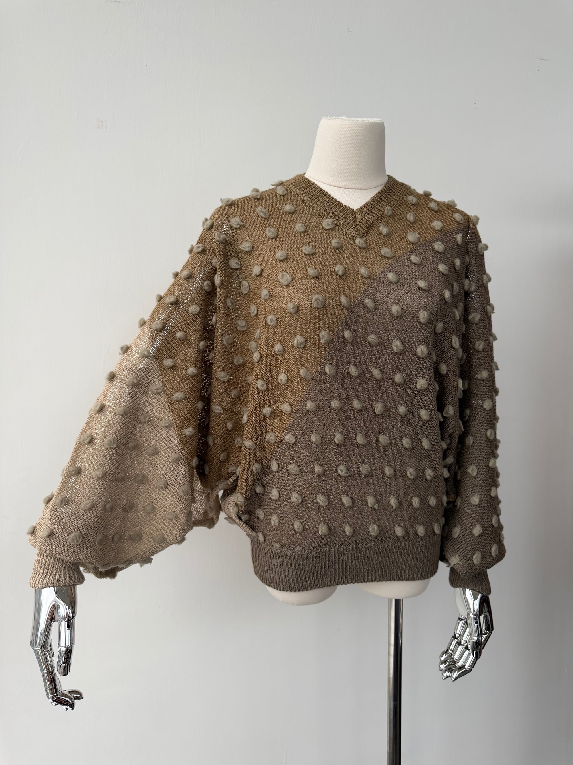 ISSEY MIYAKE 70s BATWING BOBBLES SWEATER