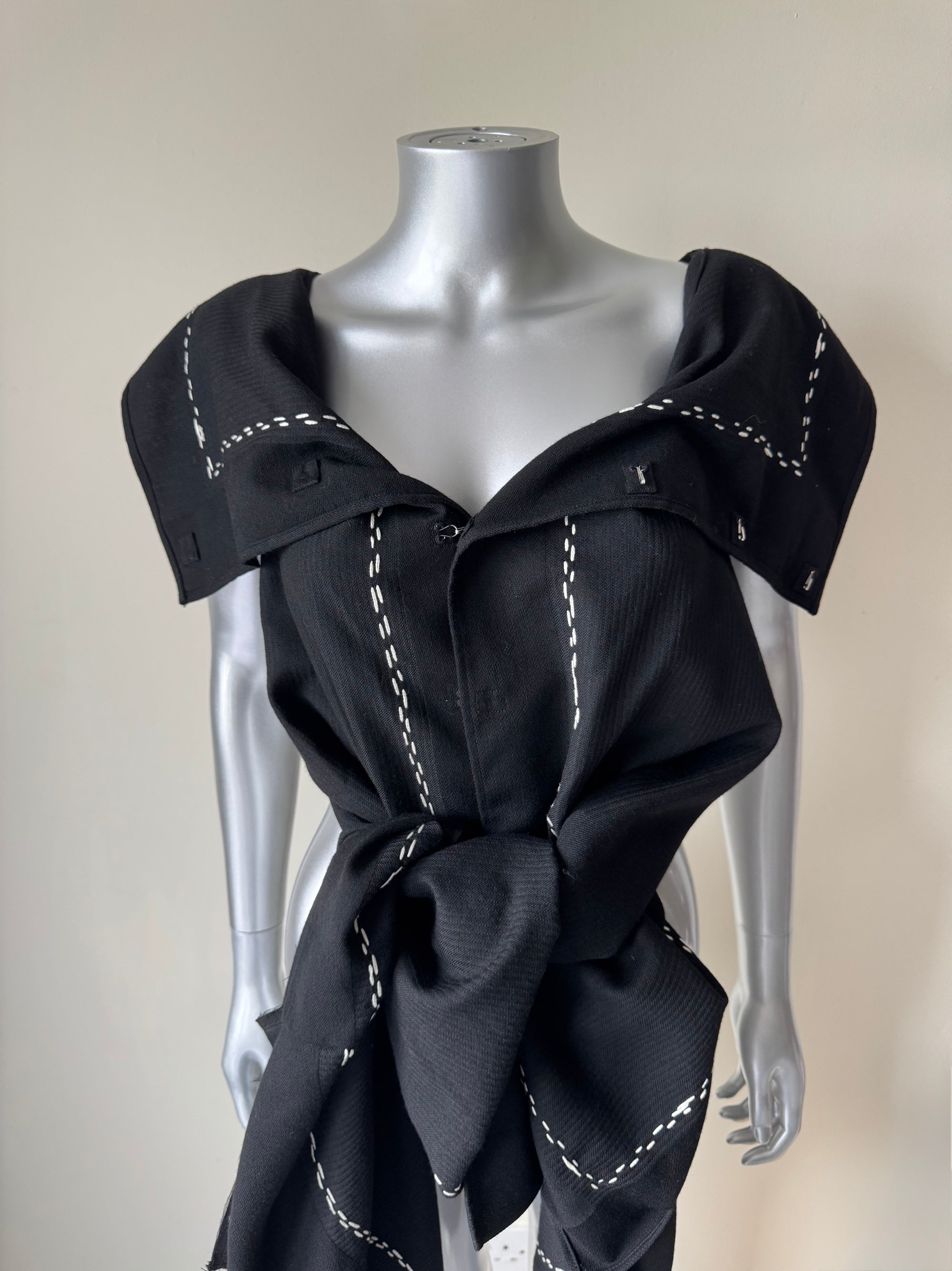 COMME DES GARCONS FALL 2003 DRAPED STITCH TOP