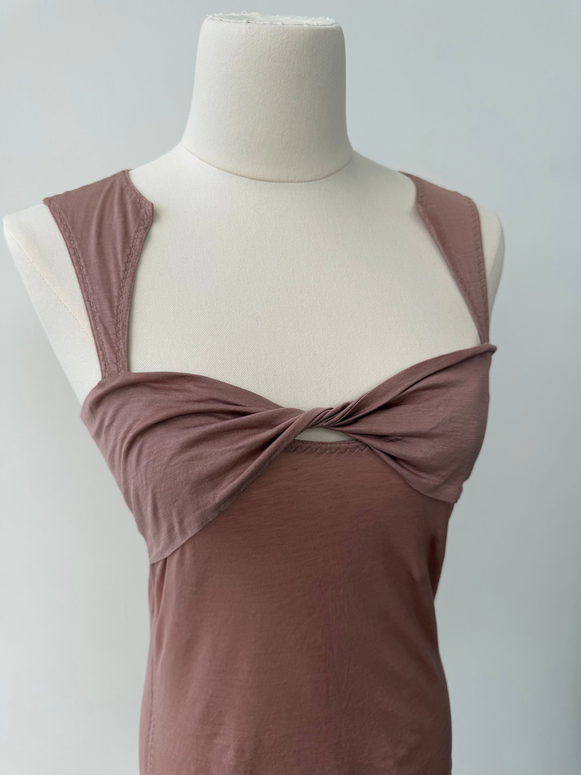 GUCCI BY TOM FORD S/S 2003 DUSTY PINK CUT OUT TOP