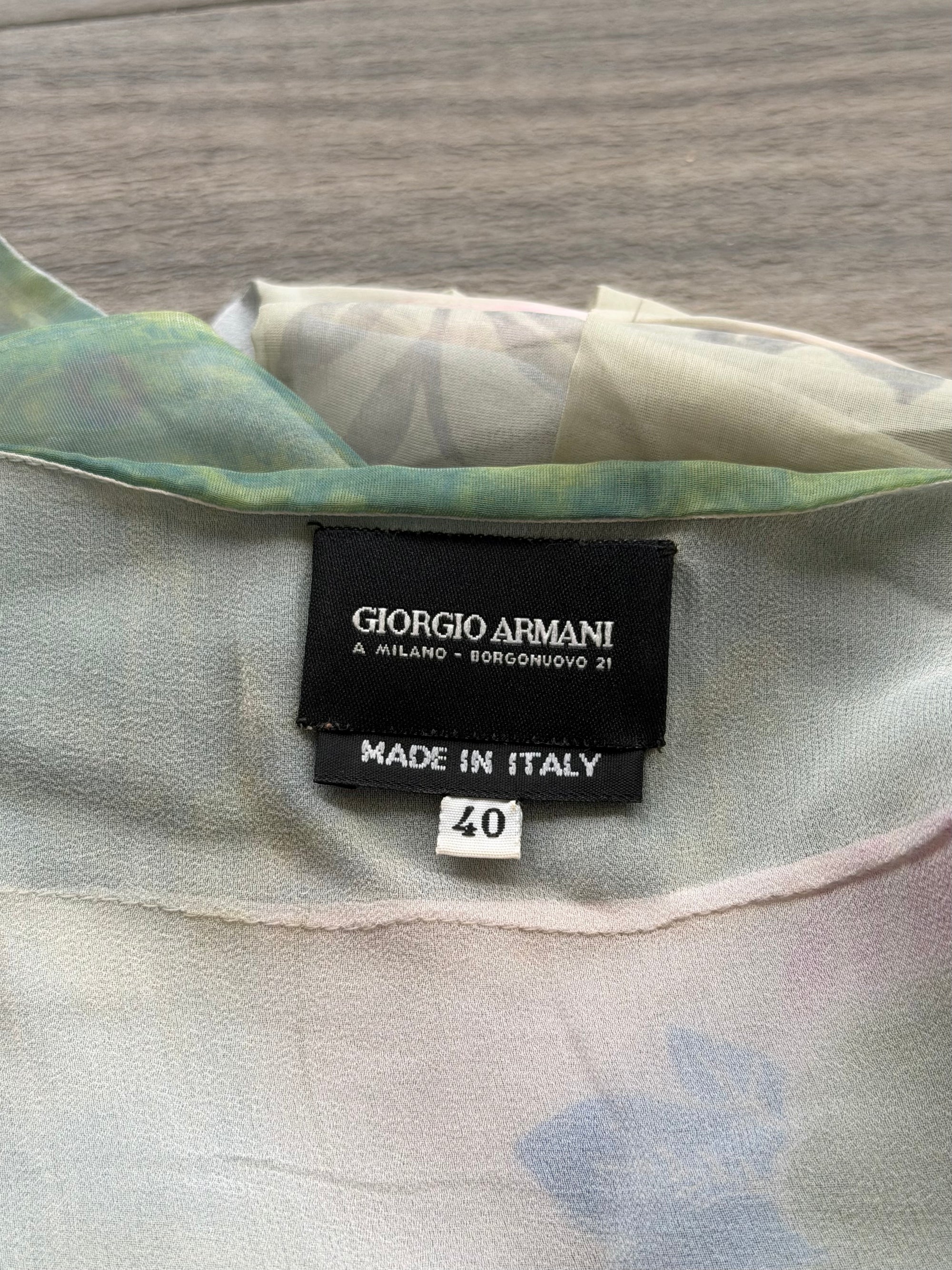 GIORGIO ARMANI 90s SILK FLORAL TOP