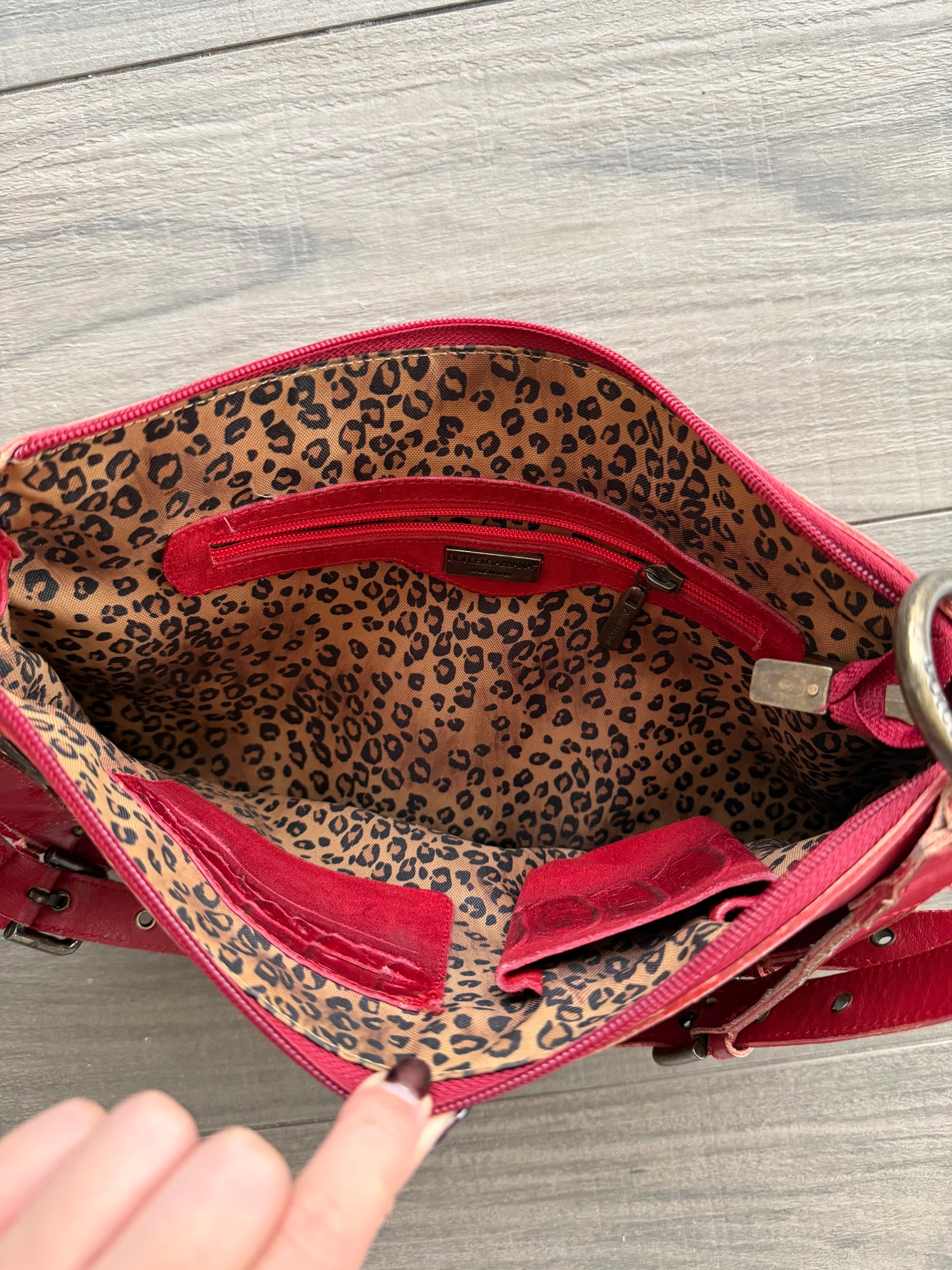 DOLCE AND GABBANA F/W 2005 BUCKLE LEATHER BAG