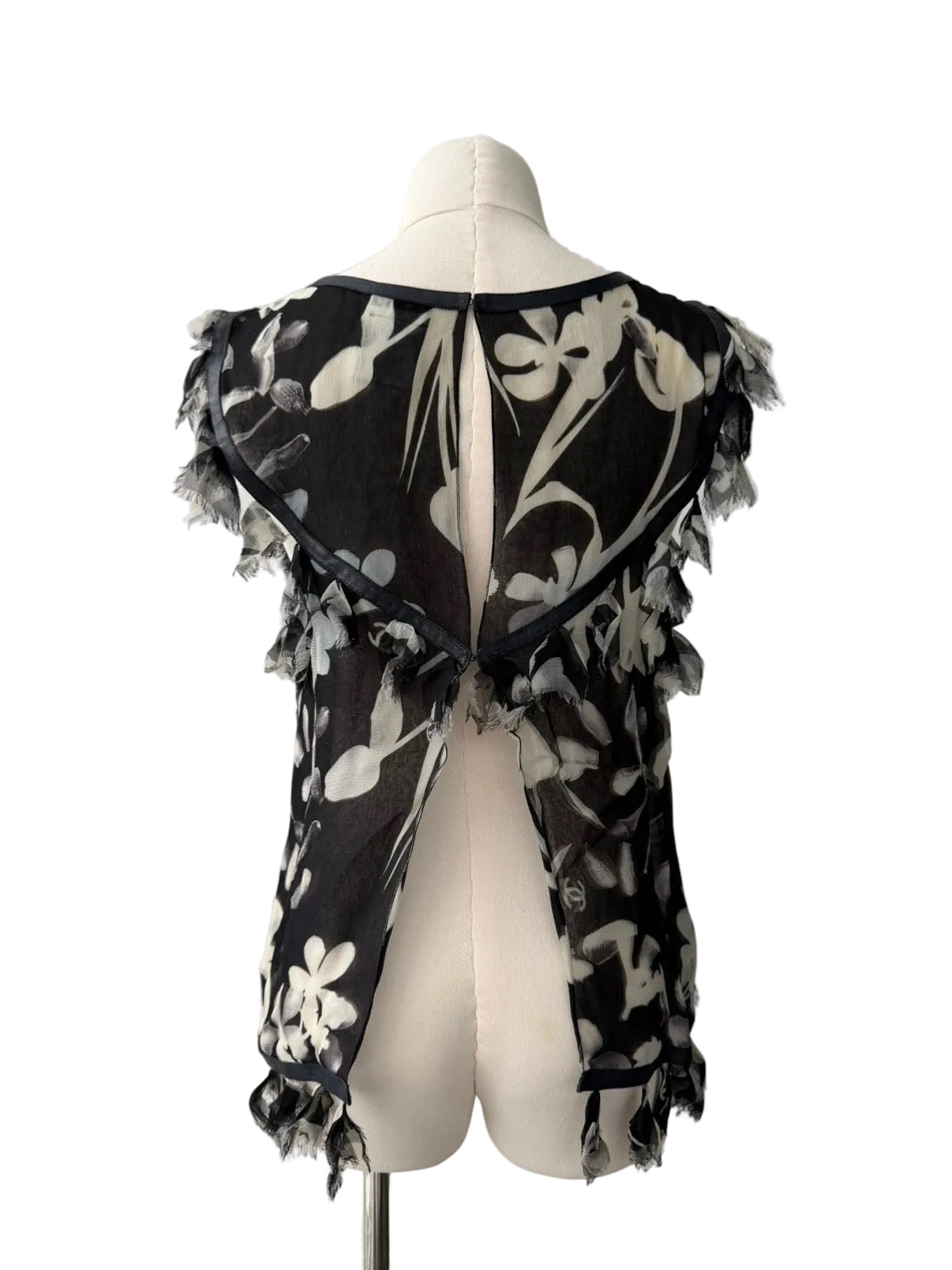 CHANEL S/S 2004 SILK CHIFFON TOP