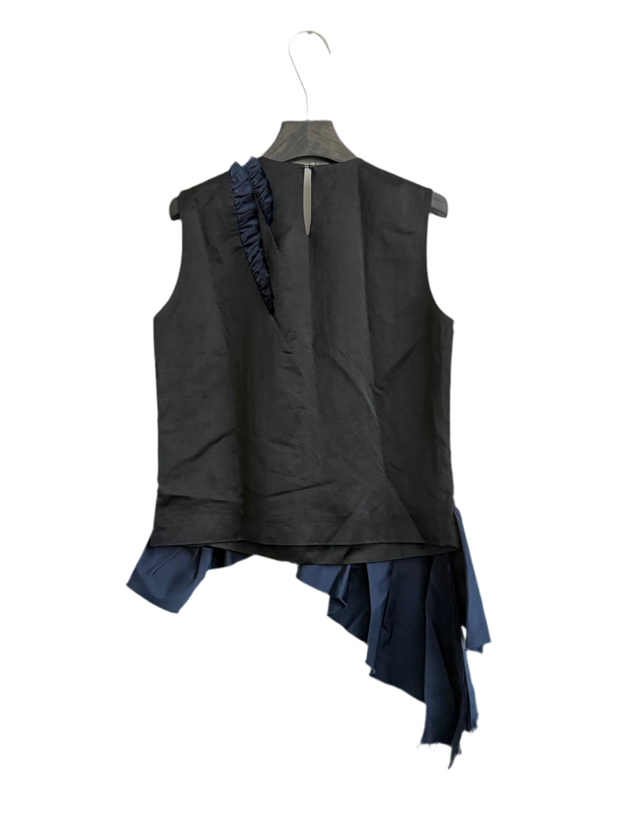 DRIES VAN NOTEN S/S 2001 FRILL ASYMMETRICAL TOP