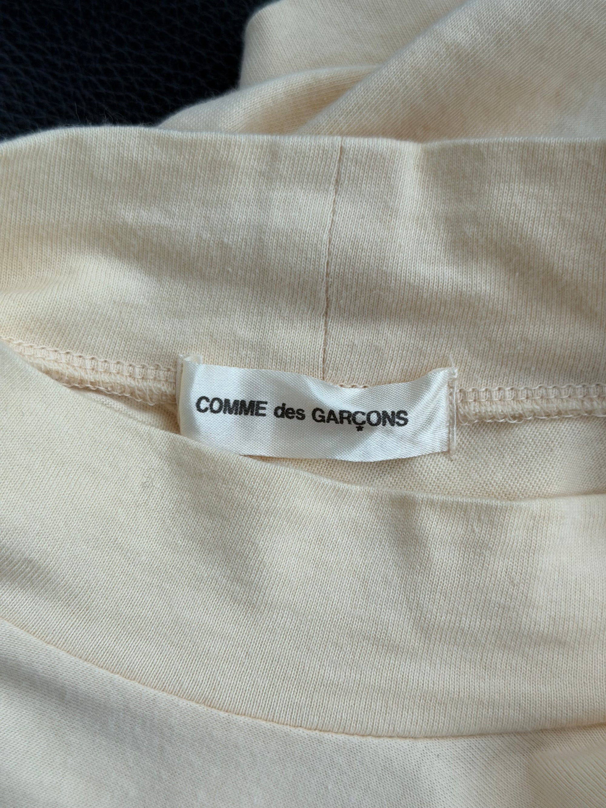 COMME DES GARCONS S/S 1990 CREAM DRAPE TOP