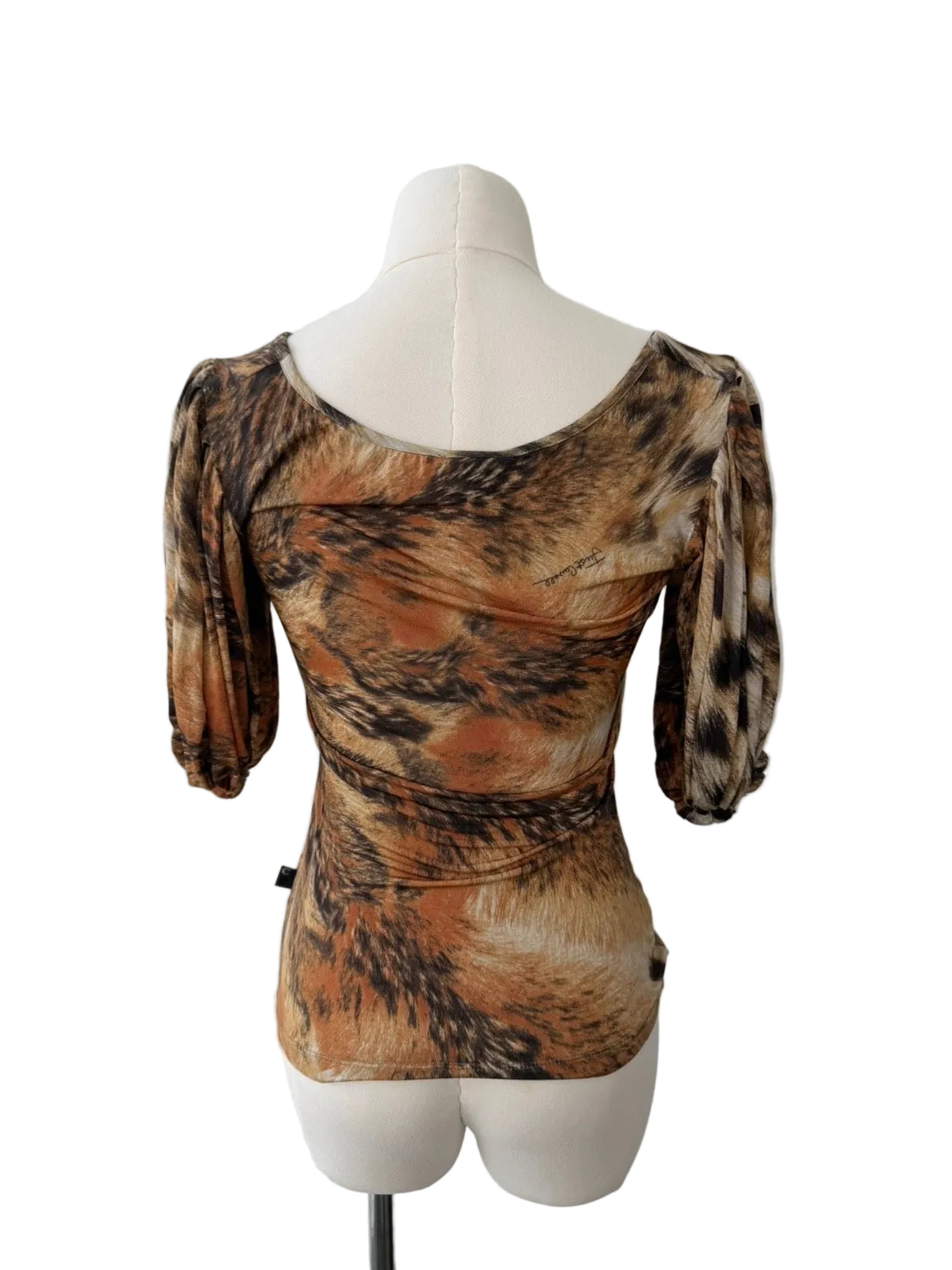 JUST CAVALLI 00s CHEETAH PRINT TOP