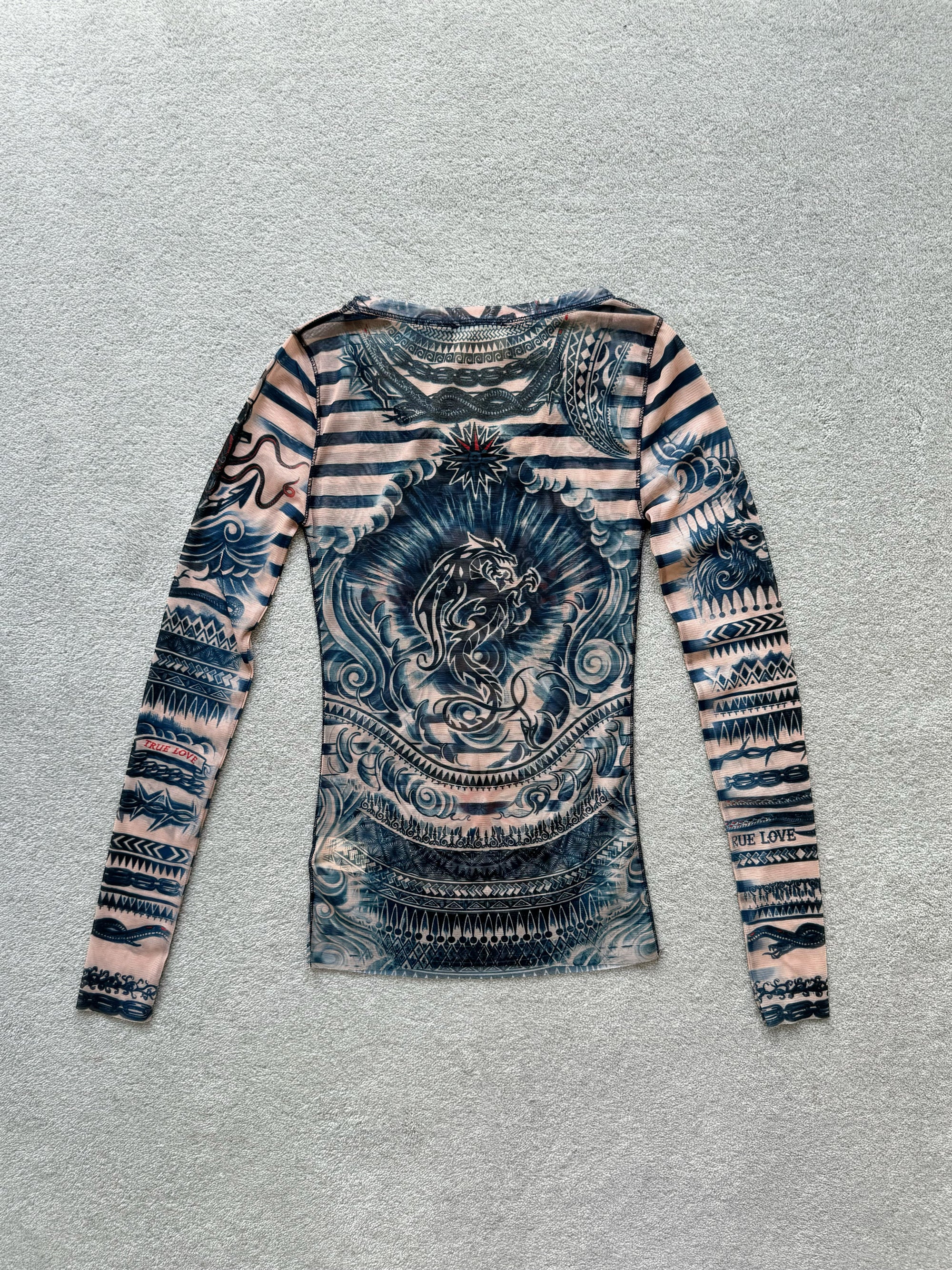 JEAN PAUL GAULTIER x LINDEX F/W 2014 TATTOO MESH TOP