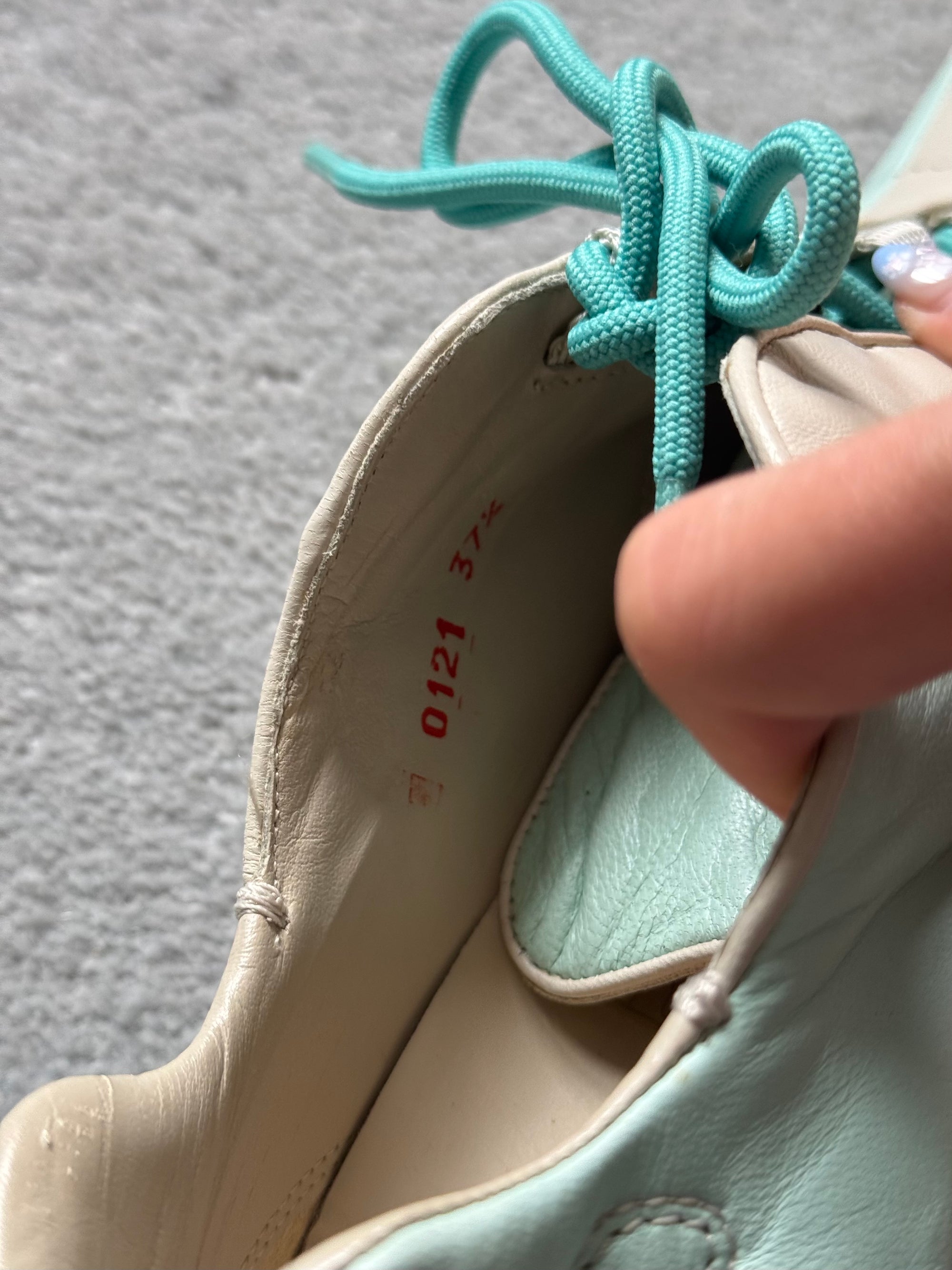 PRADA S/S 2001 TWO-TONED LEATHER TRAINER