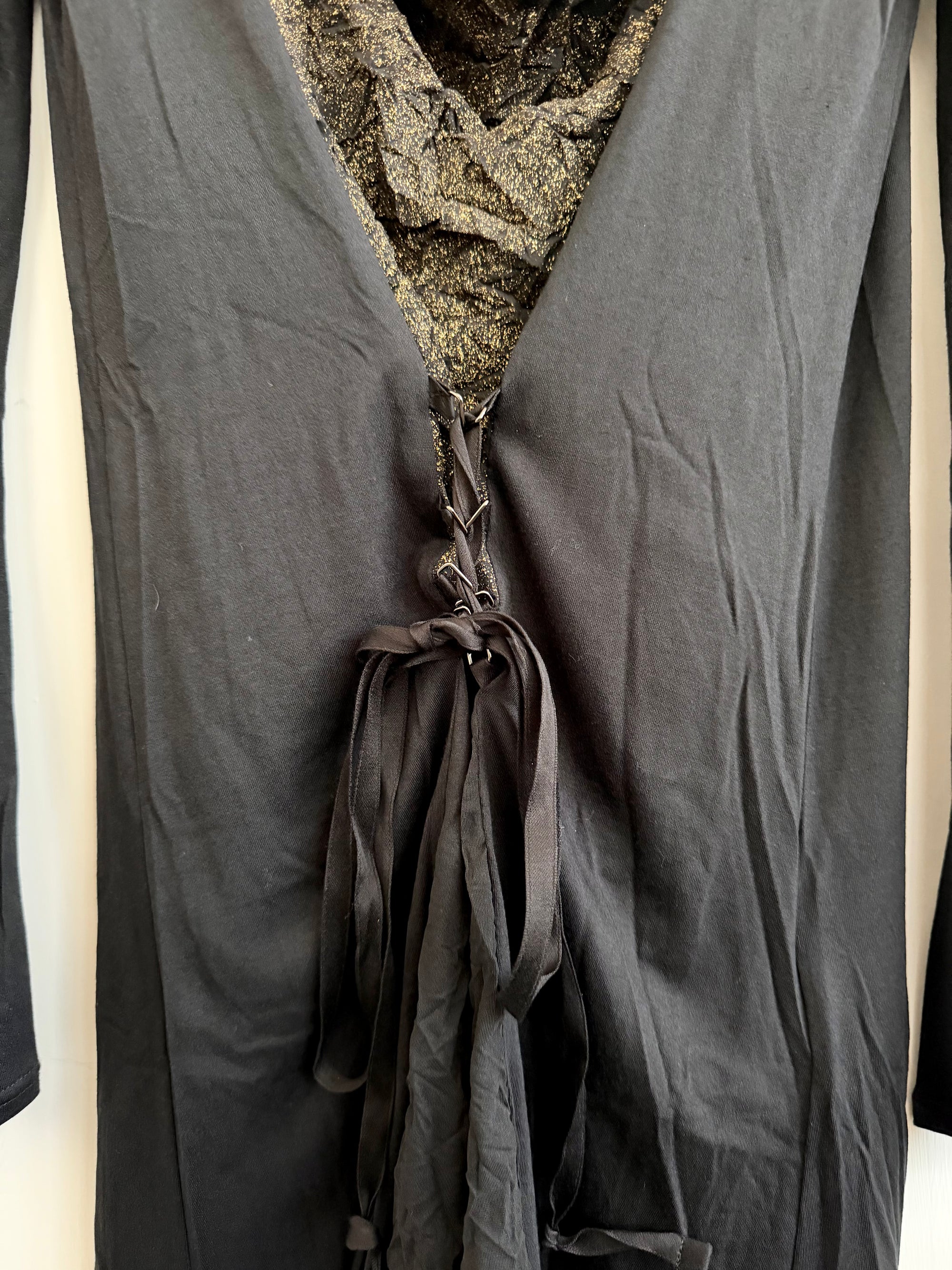 LIMI FEU GLITTER LACE UP DRESS