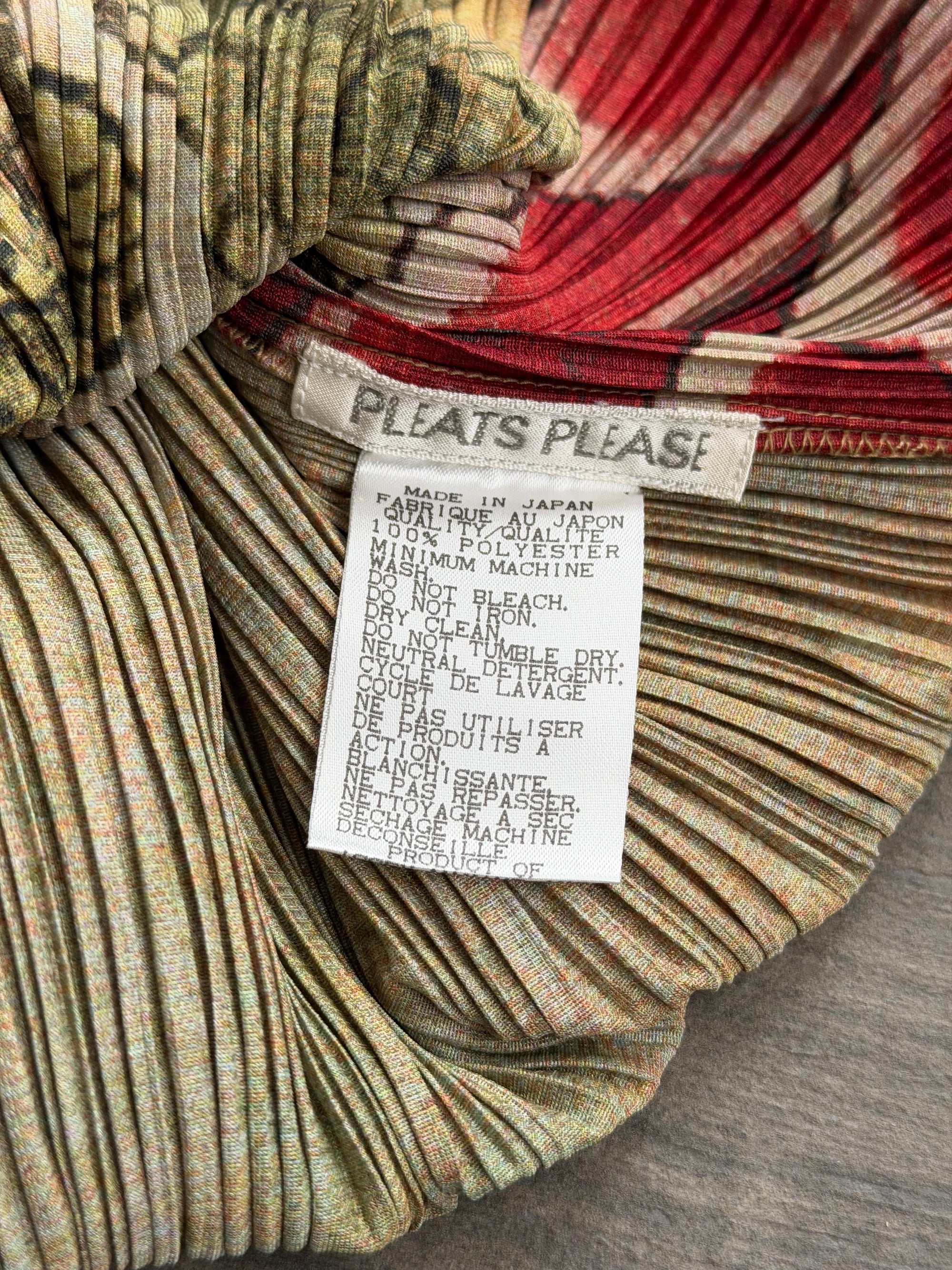 PLEATS PLEASE 1998 PEONY MAXI DRESS
