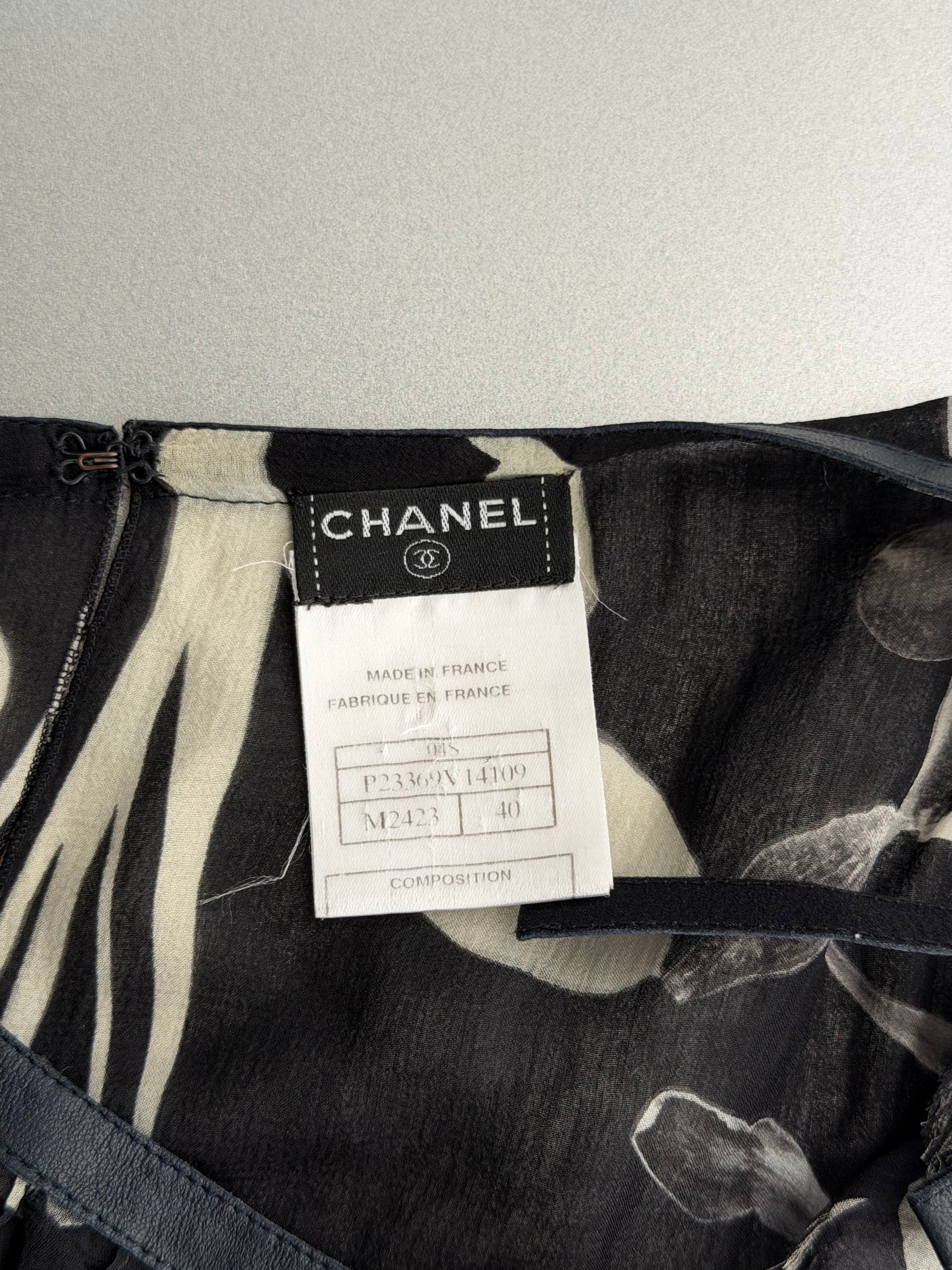 CHANEL S/S 2004 SILK CHIFFON TOP
