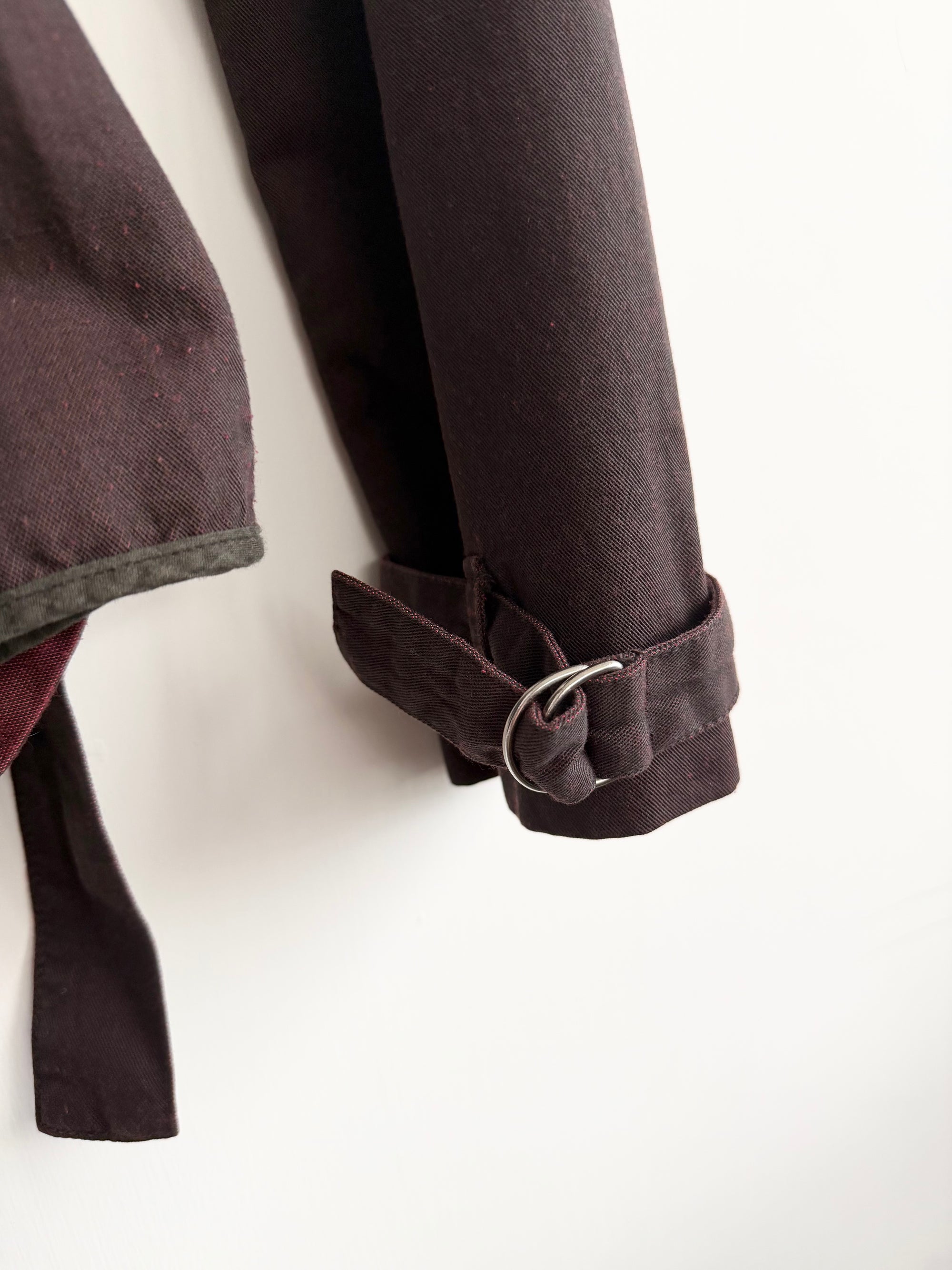 MM6 00s BURGUNDY TRENCH COAT