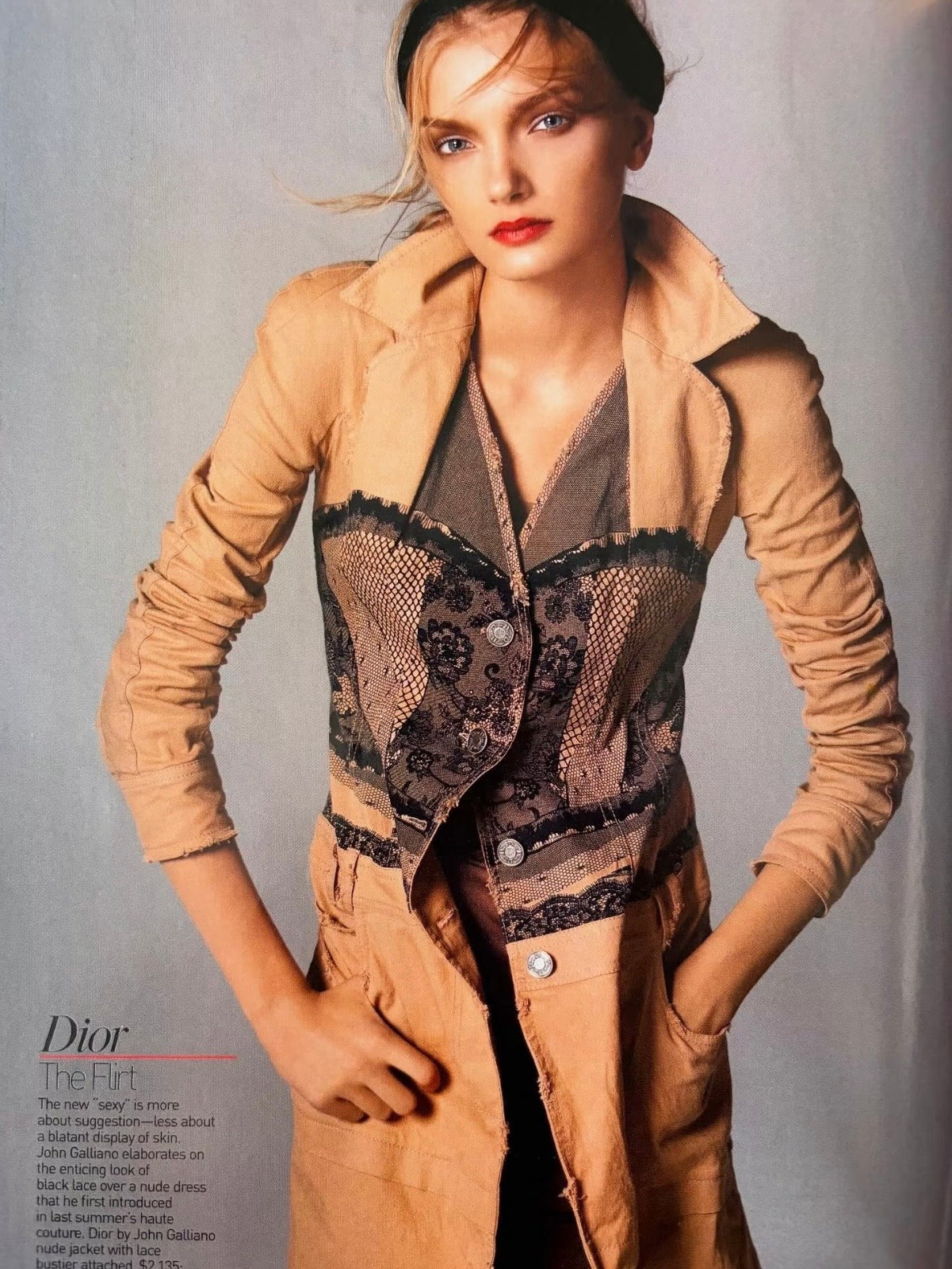 DIOR BY GALLIANO S/S 2006 LACE DENIM JACKET