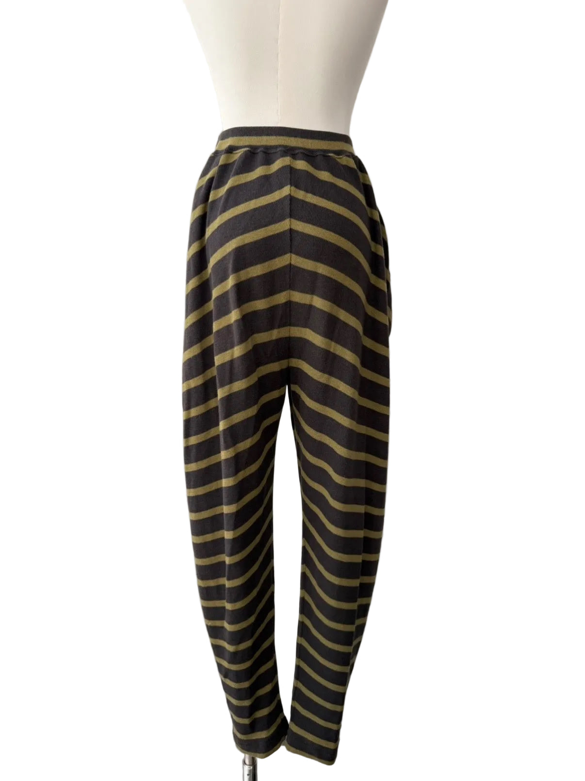 ISSEY MIYAKE 80s STRIPED DROP CROTCH PANTS