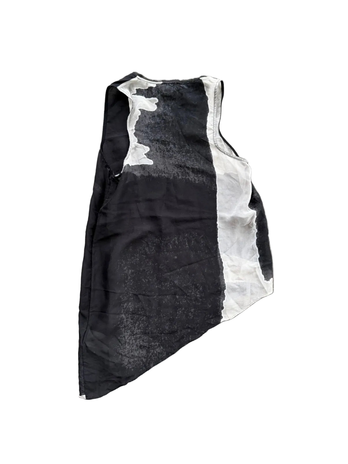 HELMUT LANG 00s ASYMMETRICAL SHEER TOP