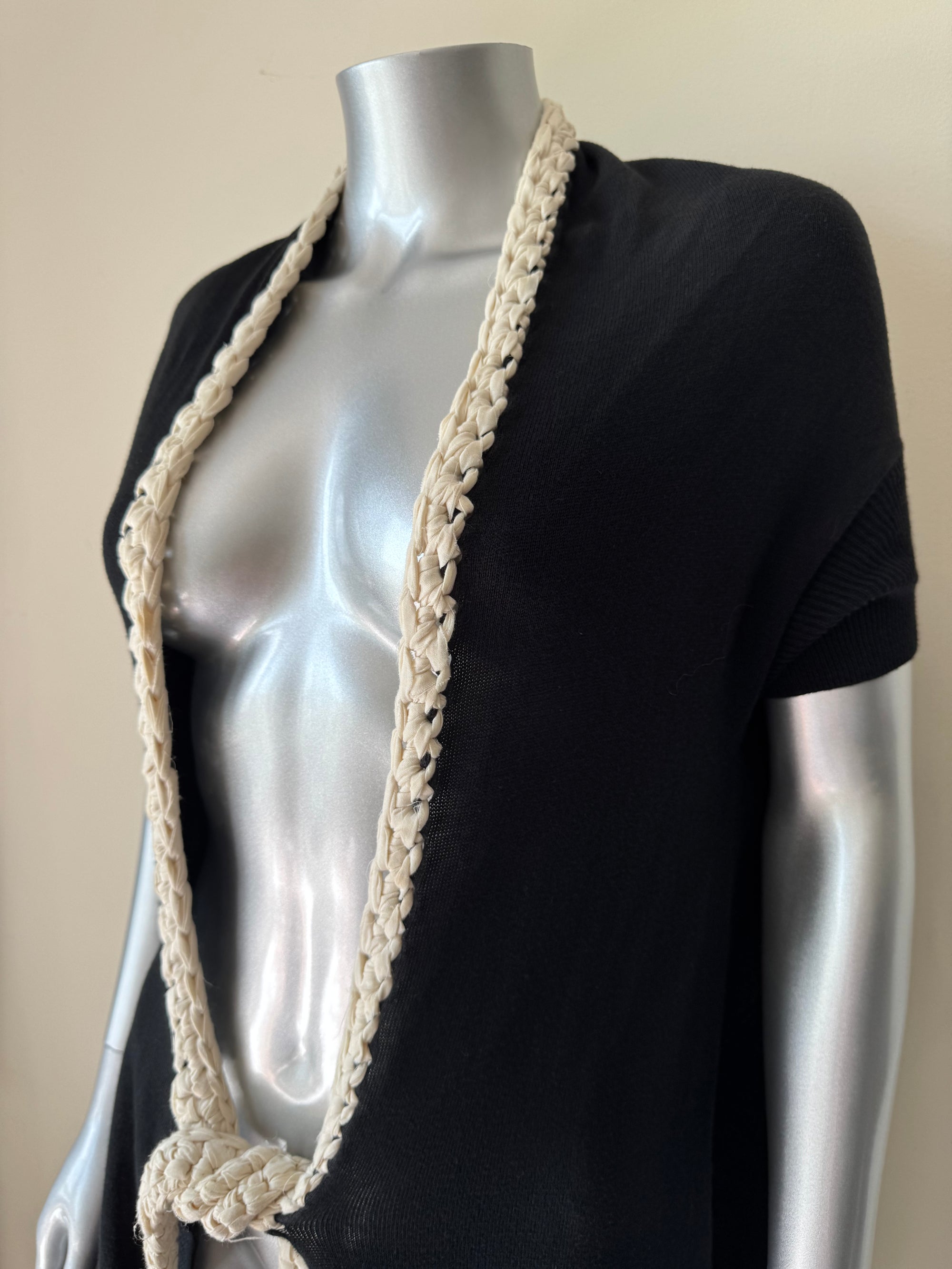 YOHJI YAMAMOTO S/S 2007 DRAPED KNIT CARDIGAN