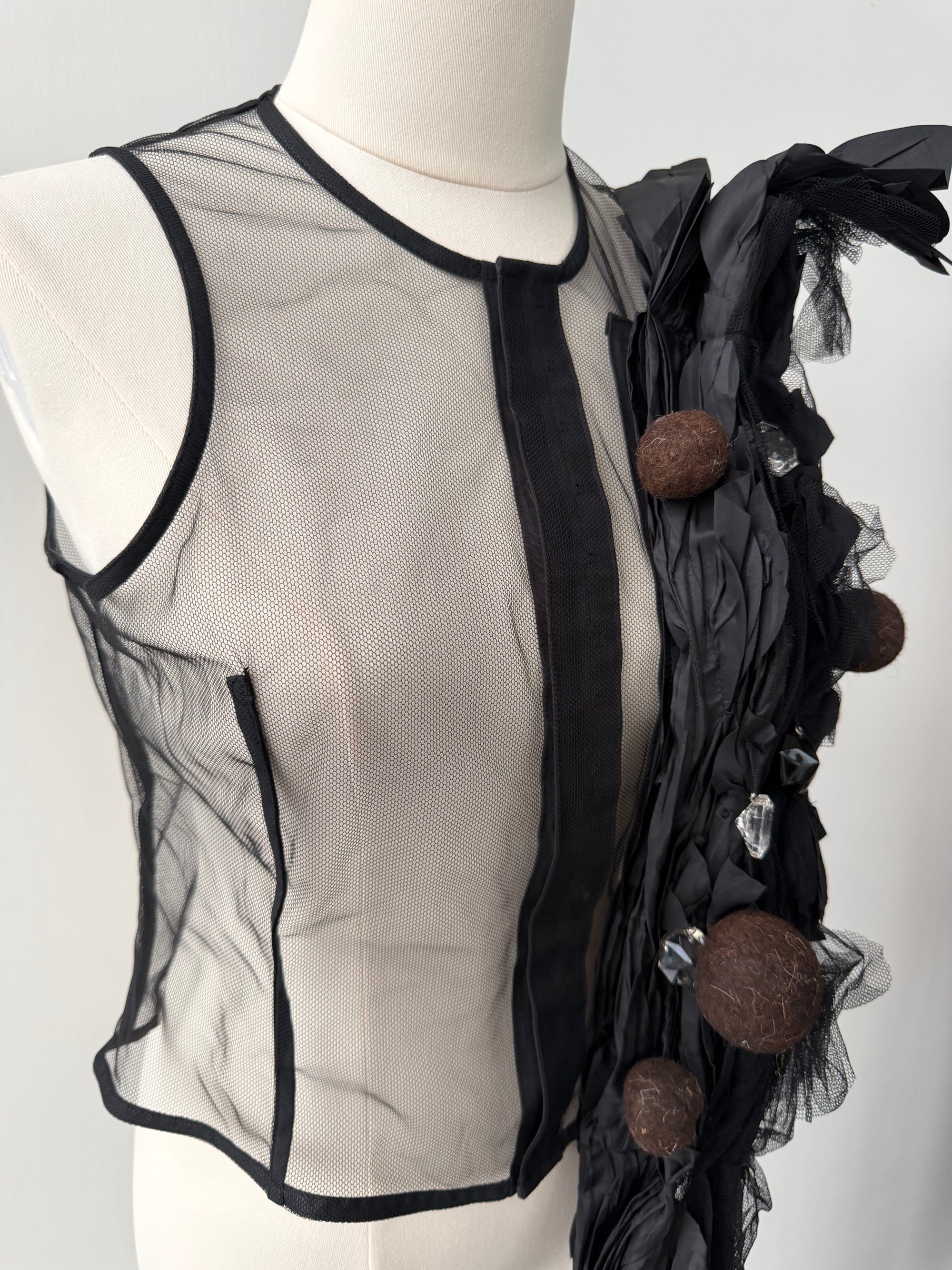 COMME DES GARCONS F/W 2004 JEWEL MESH TOP