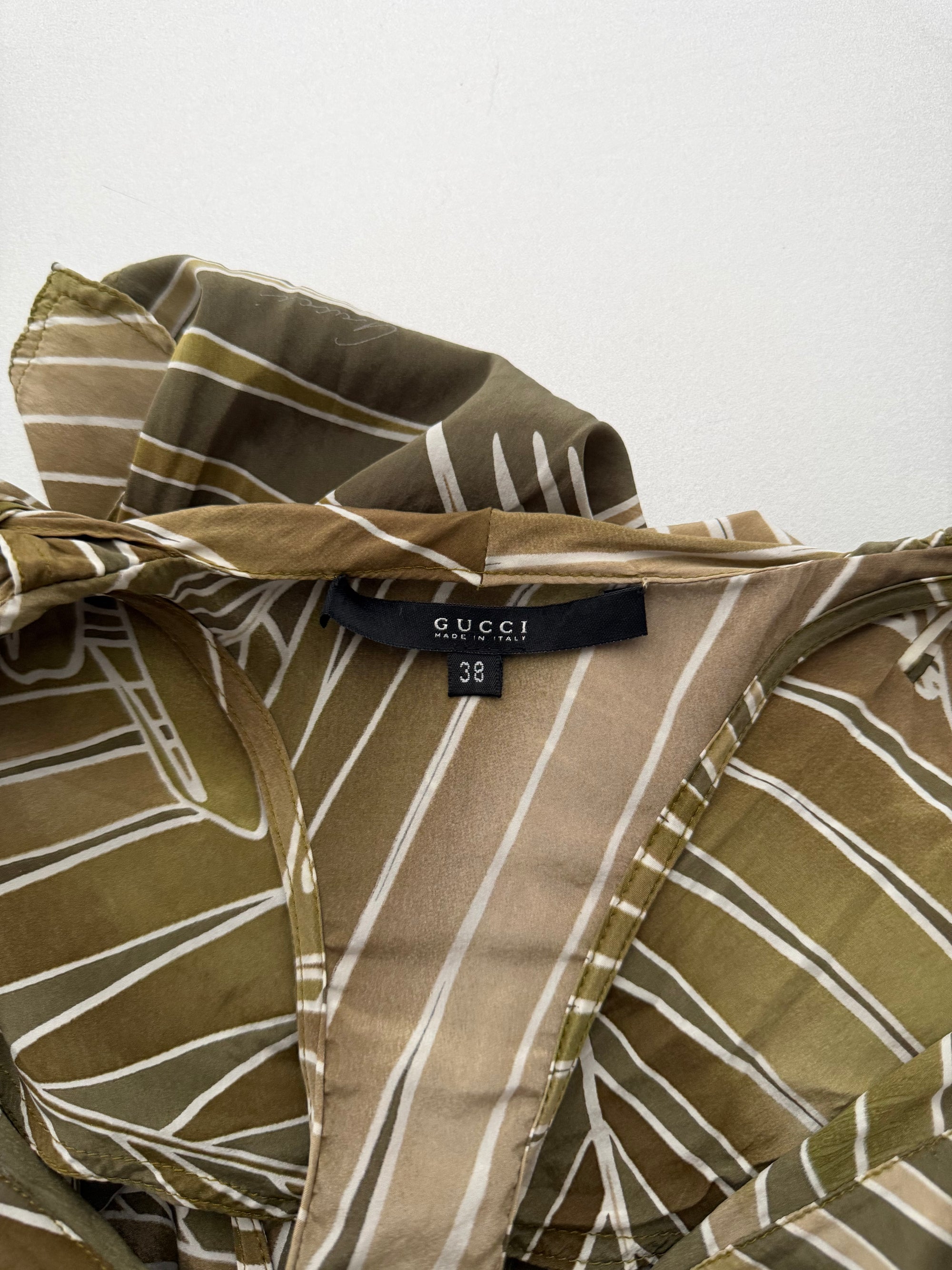 GUCCI BY ALESSANDRA FACCHINETTI S/S 2005 SILK RUFFLE TOP