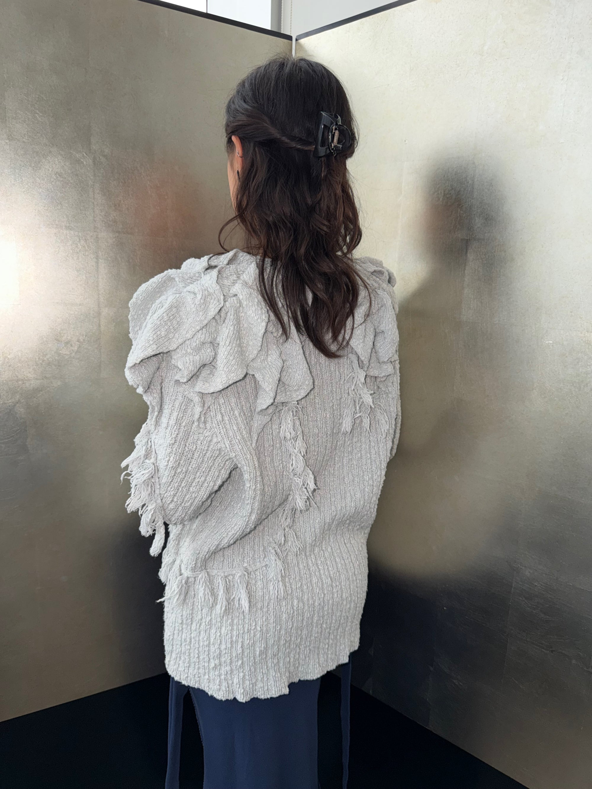ISSEY MIYAKE 70s FRINGED KNIT CARDIGAN & TOP