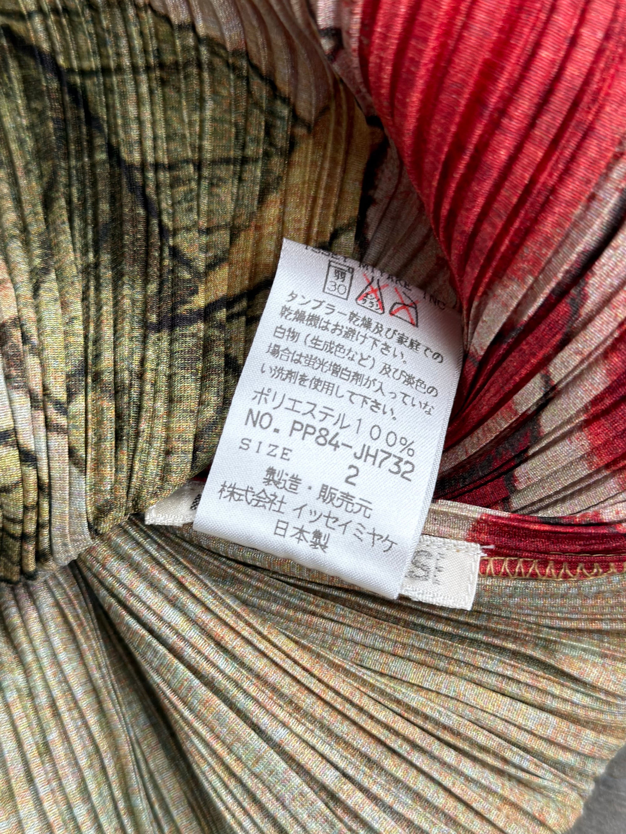 PLEATS PLEASE 1998 PEONY MAXI DRESS