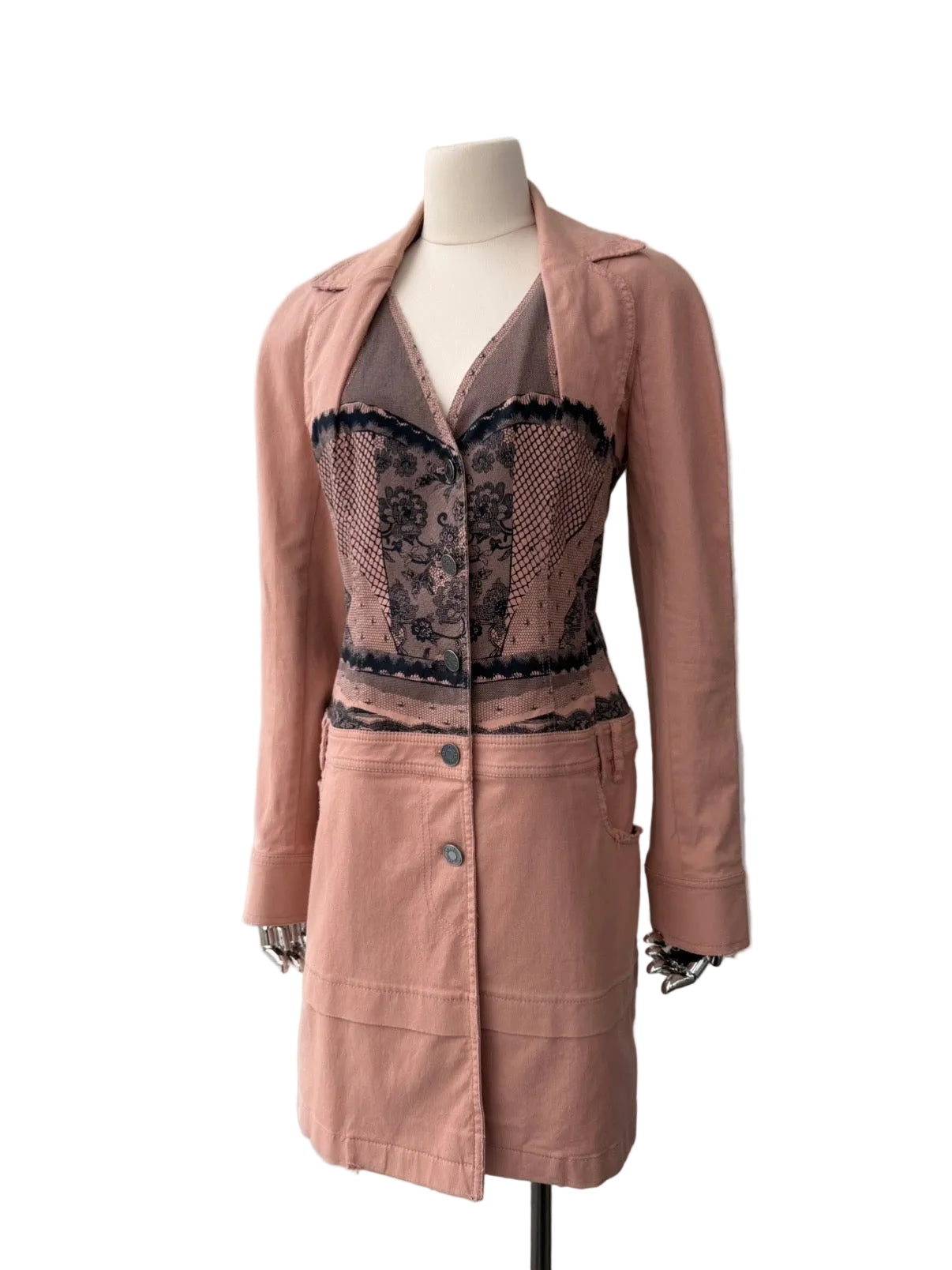 DIOR BY GALLIANO S/S 2006 LACE DENIM JACKET