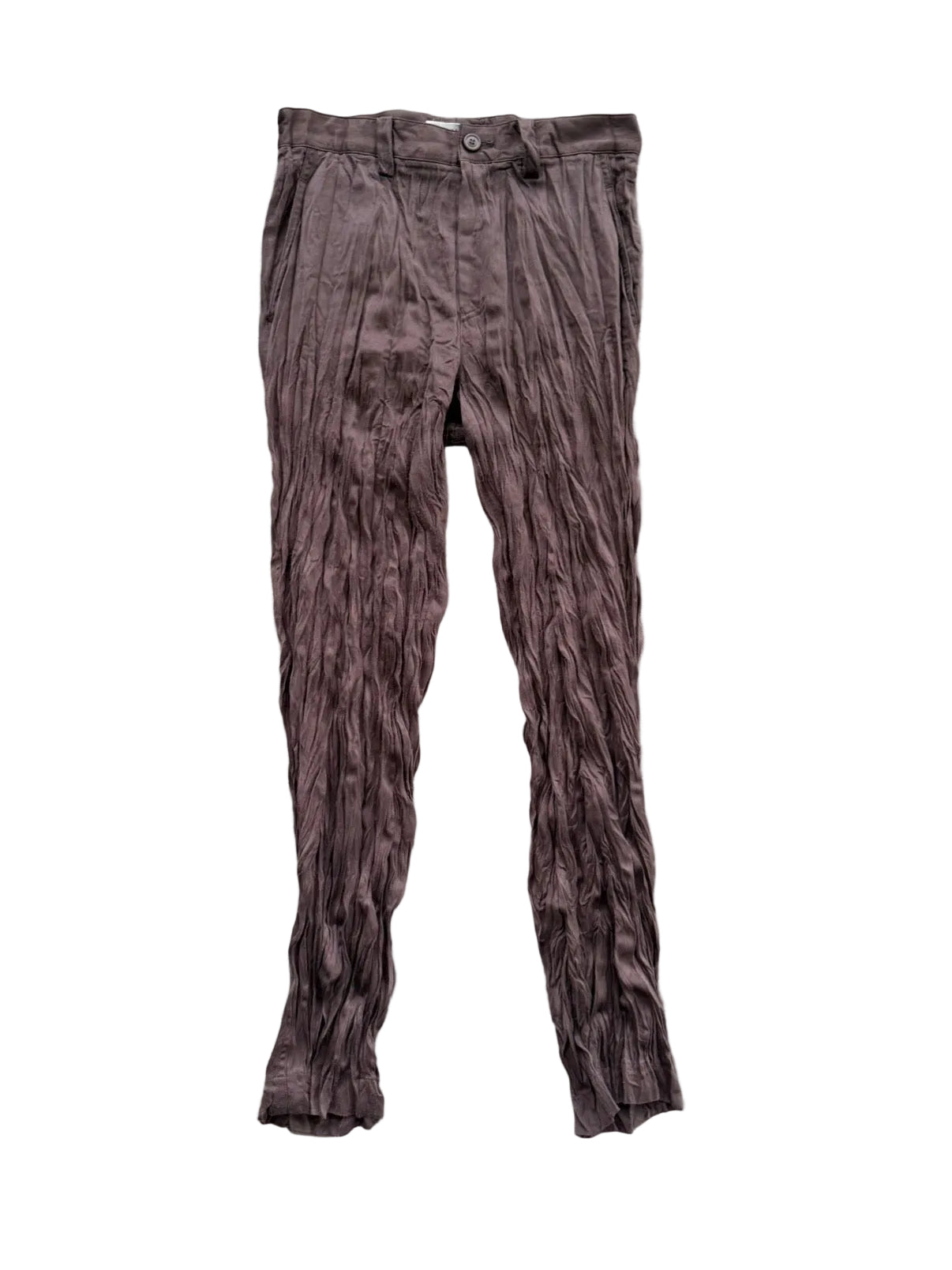 ISSEY MIYAKE S/S 1997 BROWN PLEATED PANTS