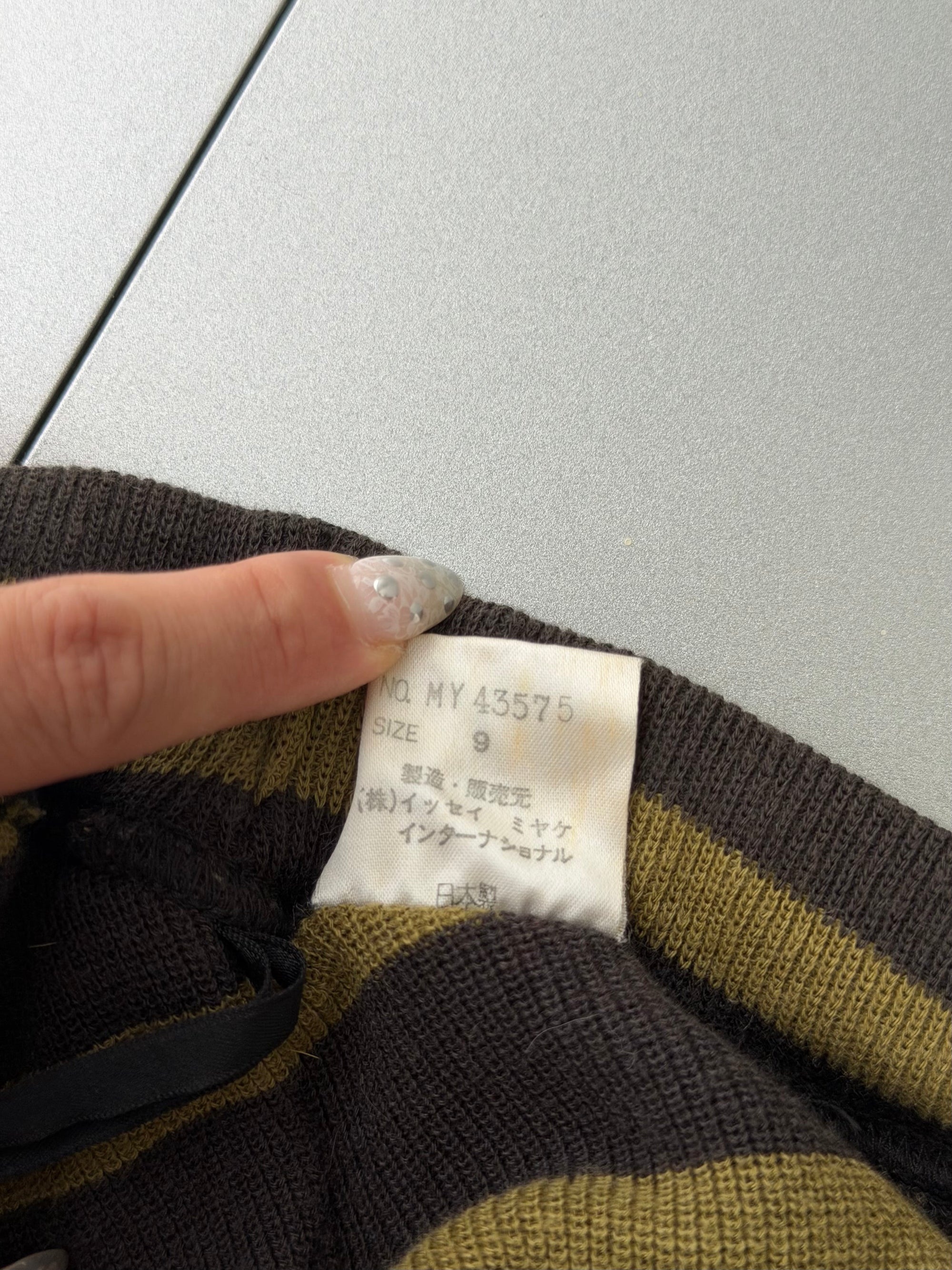 ISSEY MIYAKE 80s STRIPED DROP CROTCH PANTS