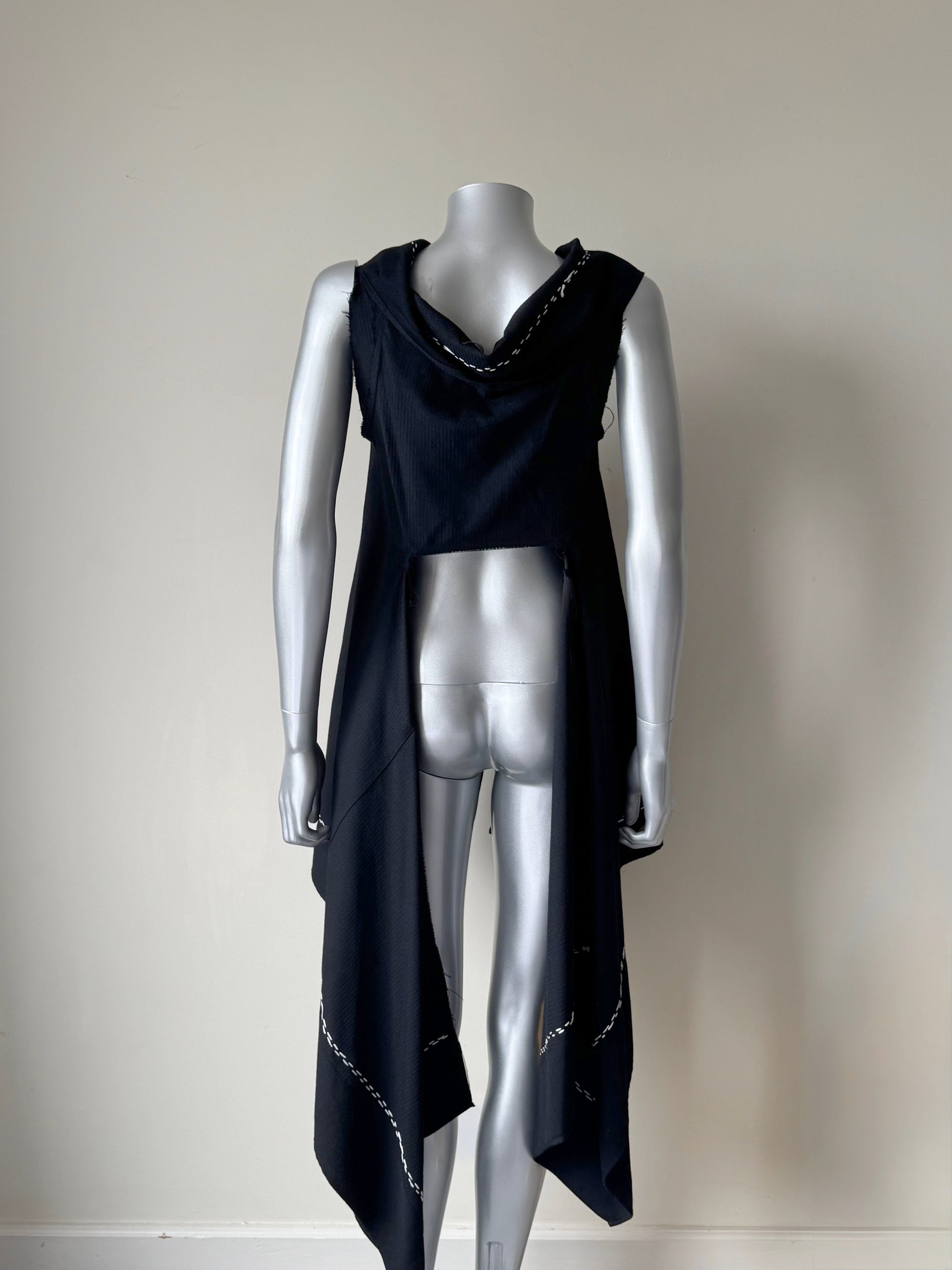 COMME DES GARCONS FALL 2003 DRAPED STITCH TOP