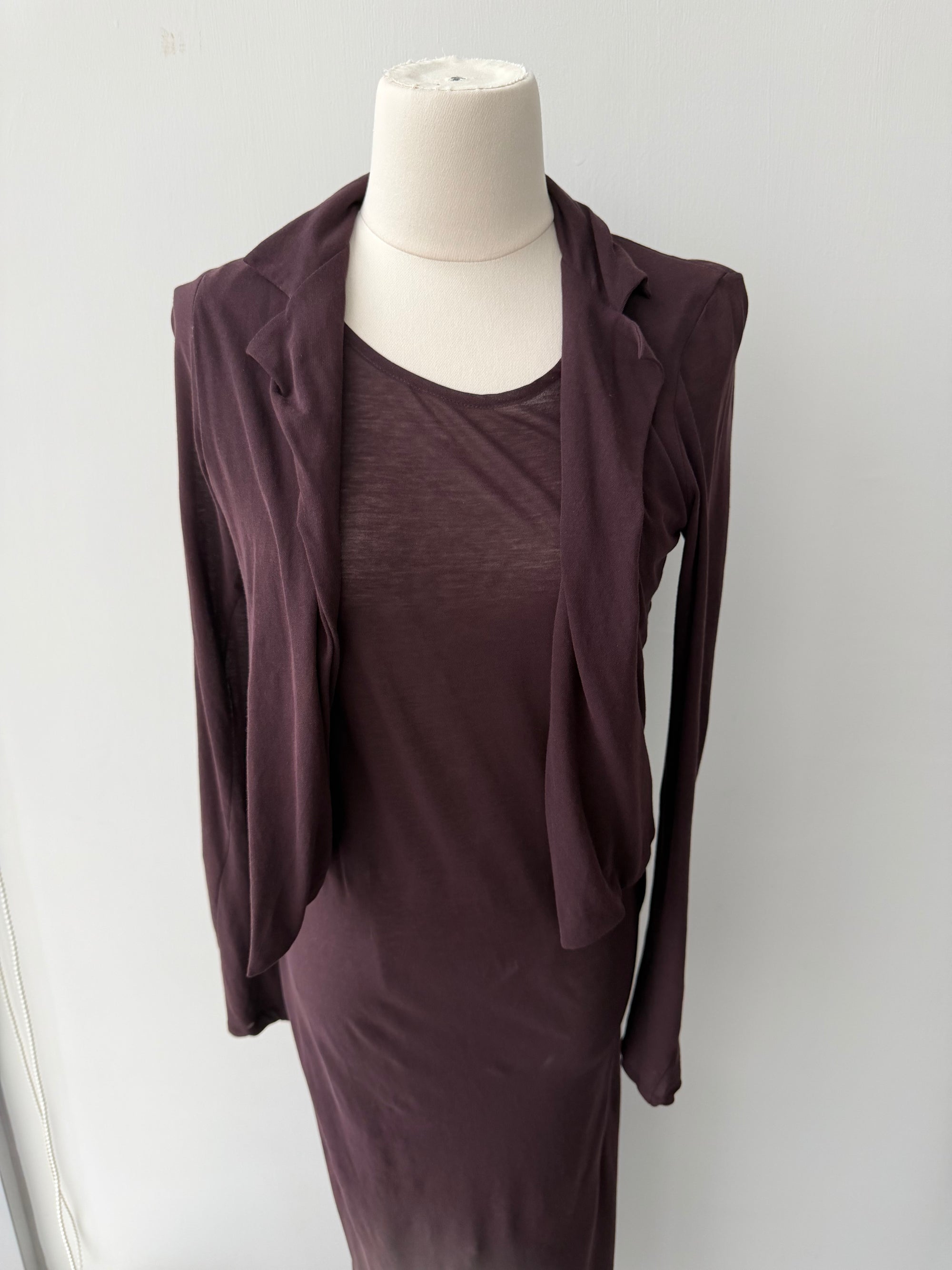 YOHJI YAMAMOTO S/S 1996 BURGUNDY DRESS
