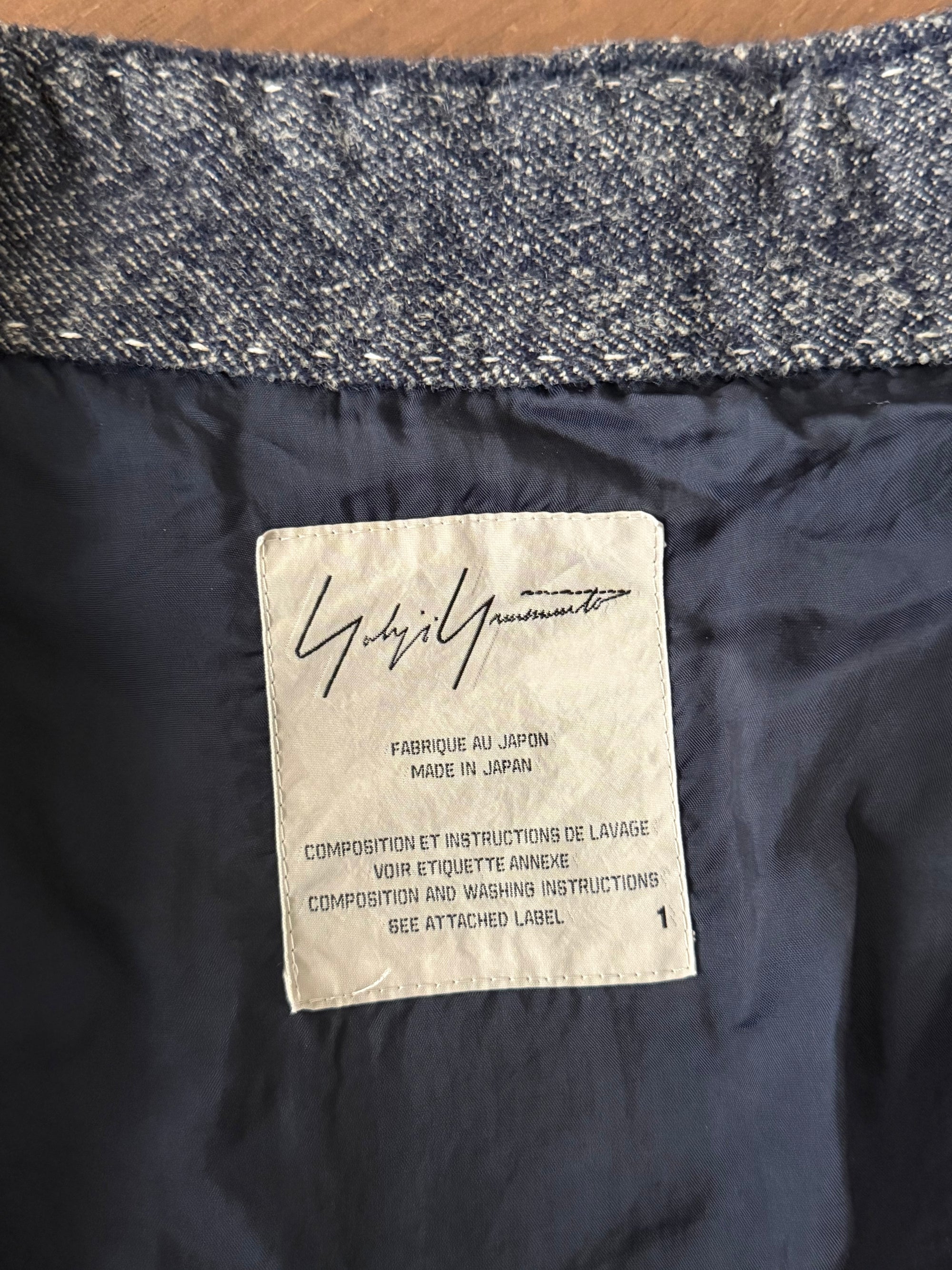 YOHJI YAMAMOTO F/W 2005 DECONSTRUCTED WOOL BLAZER