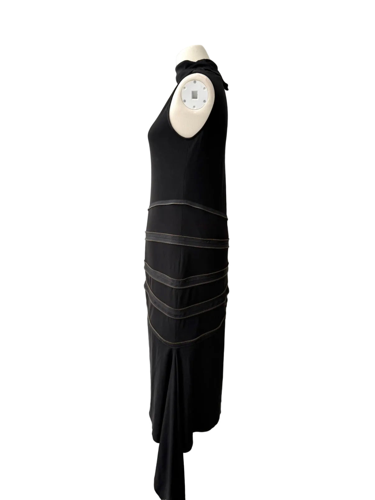 JEAN PAUL GAULTIER S/S 1995 ZIPPER ASYMMETRICAL DRESS