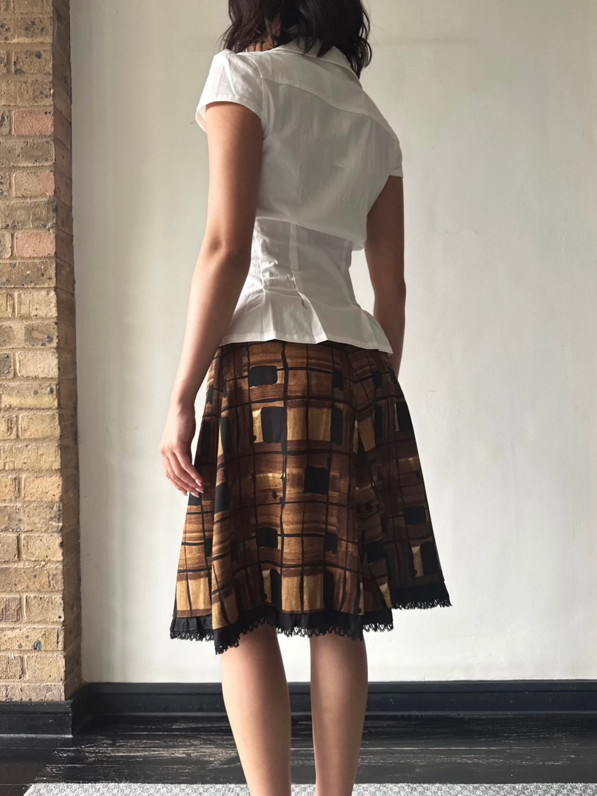 PRADA F/W 2010 CHECKED SKIRT