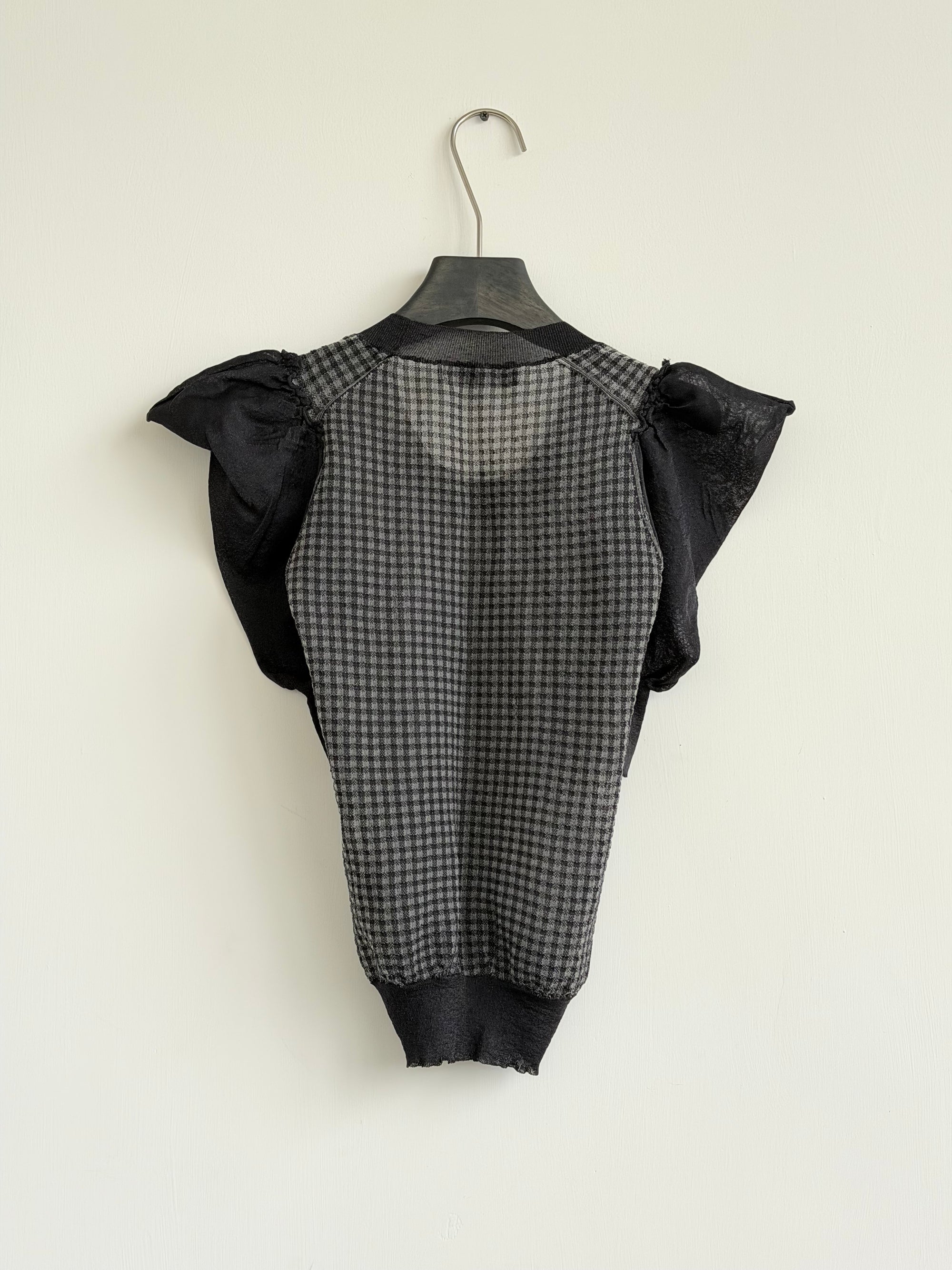 JUNYA WATANABE 00s GINGHAM PUFF SLEEVE TOP