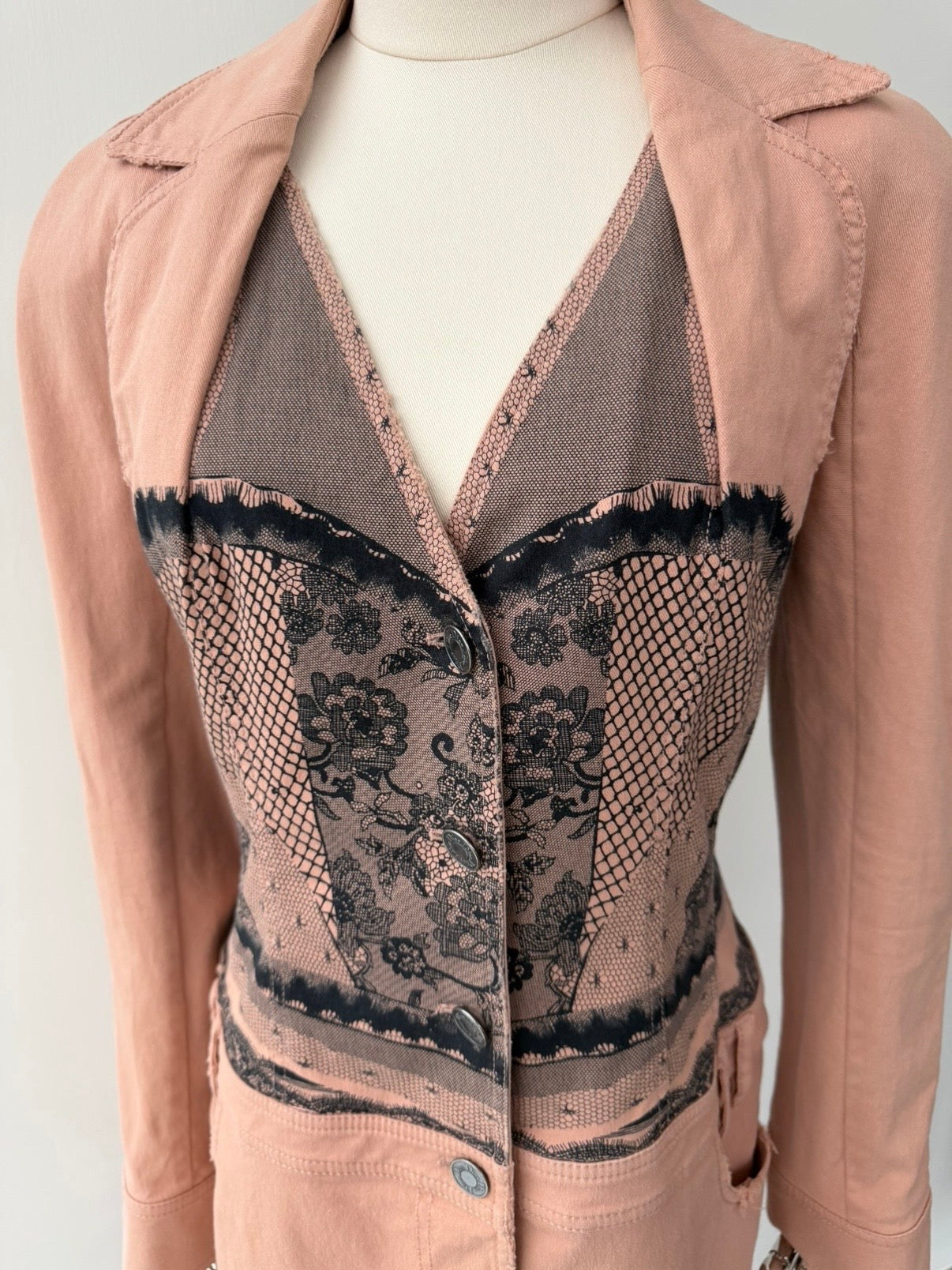 DIOR BY GALLIANO S/S 2006 LACE DENIM JACKET