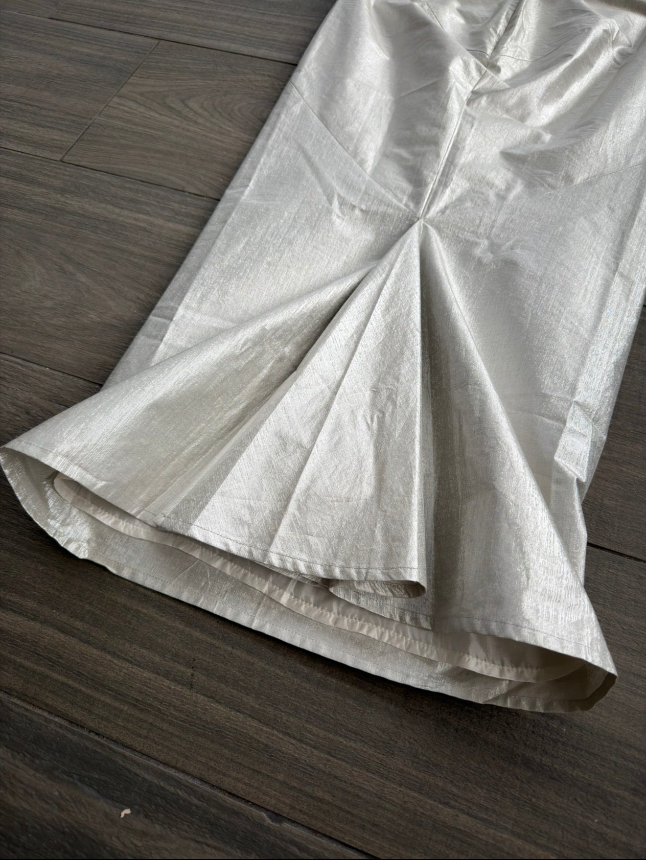 ALEXANDER MCQUEEN S/S 2000 METALLIC MAXI SKIRT