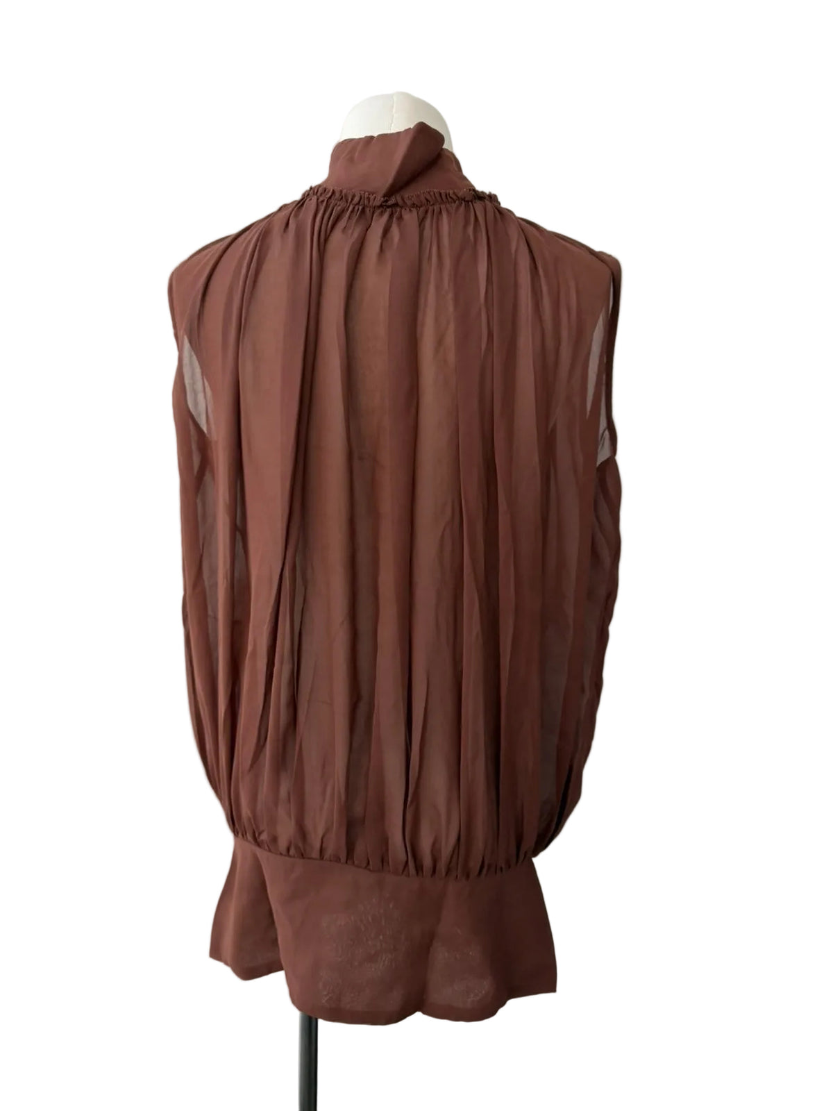 JEAN PAUL GAULTIER S/S 2002 RAZOR CHAIN SHEER BLOUSE