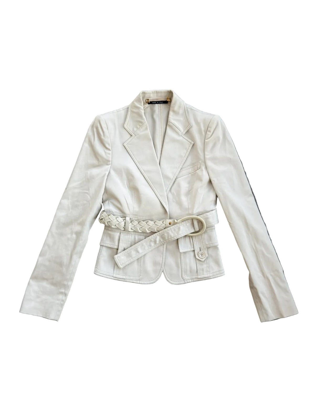 GUCCI BY TOM FORD S/S 2003 SAFARI BELTED BLAZER